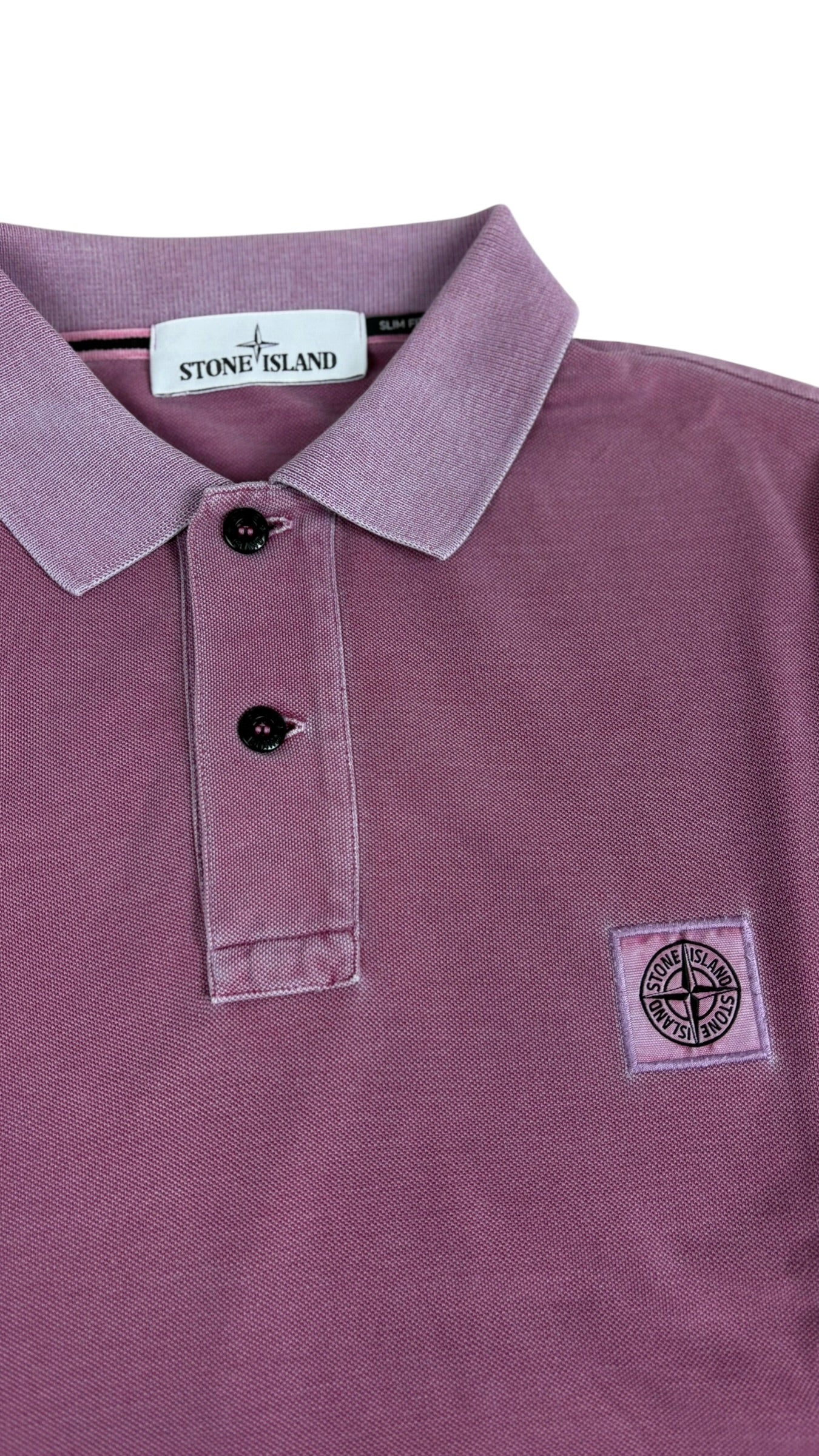 Polo Stone Island lila taille S - Vue de dos