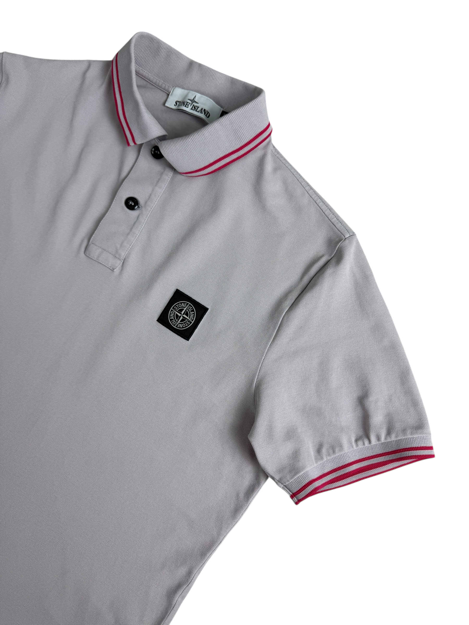Polo Stone Island rose taille L - Vue de dos