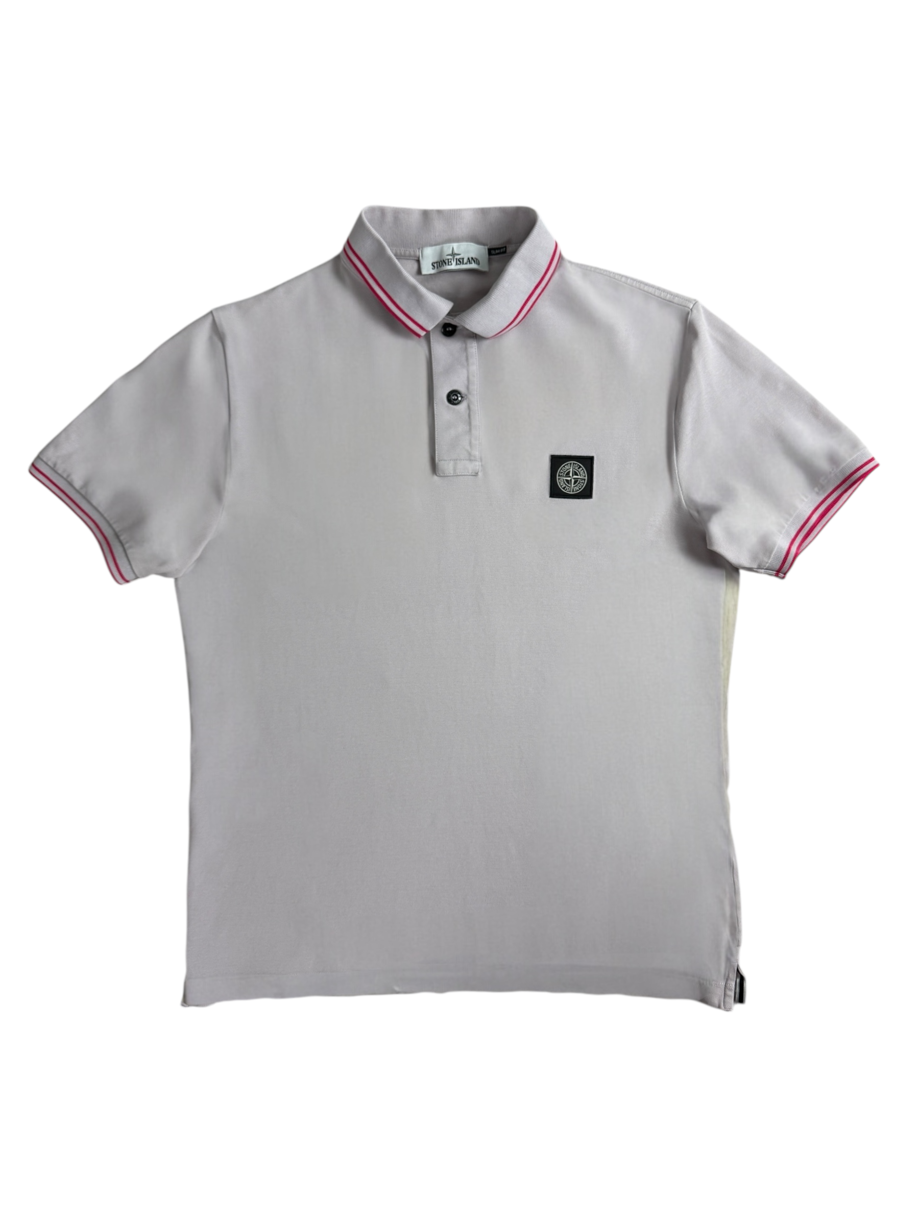 Polo Stone Island rose taille L - Vue de face