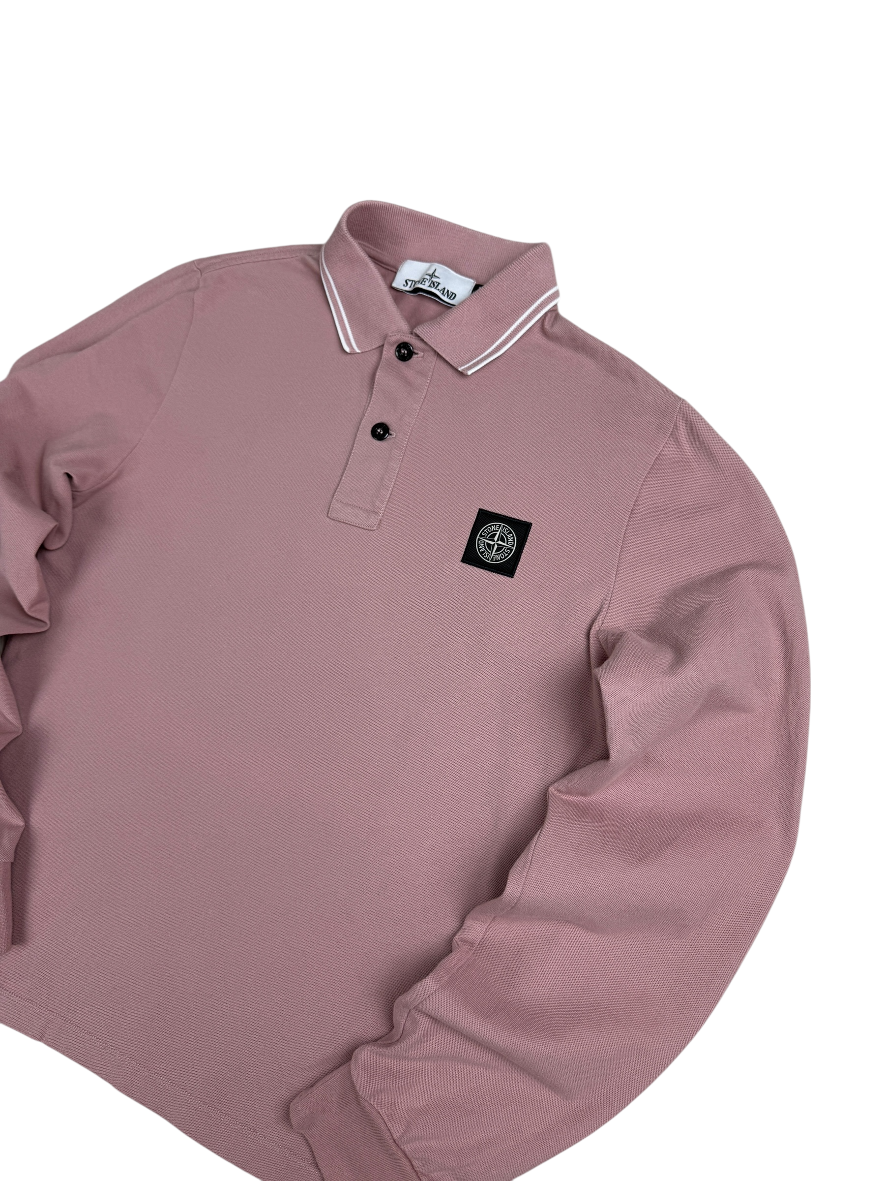 Polo Stone Island rose taille S - Vue de dos