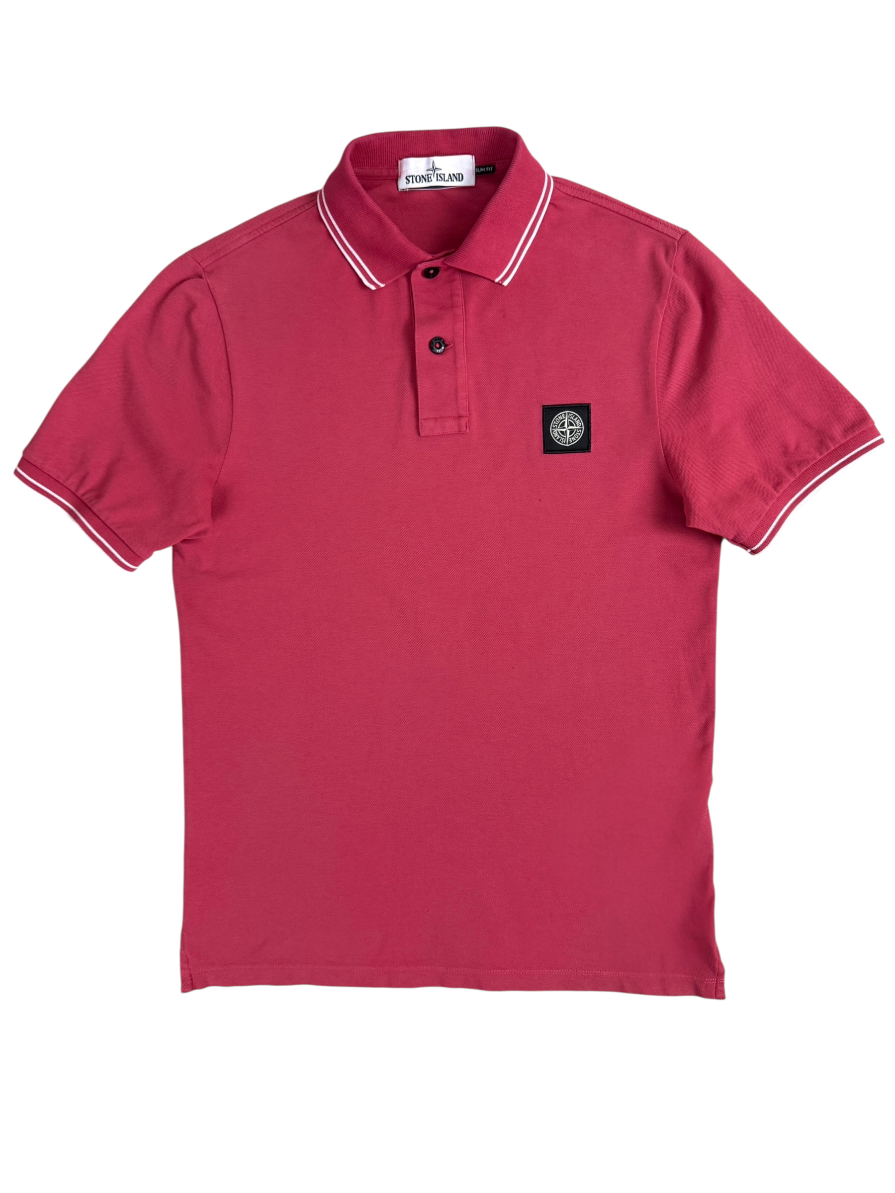 Polo Stone Island rose taille S - Vue de face