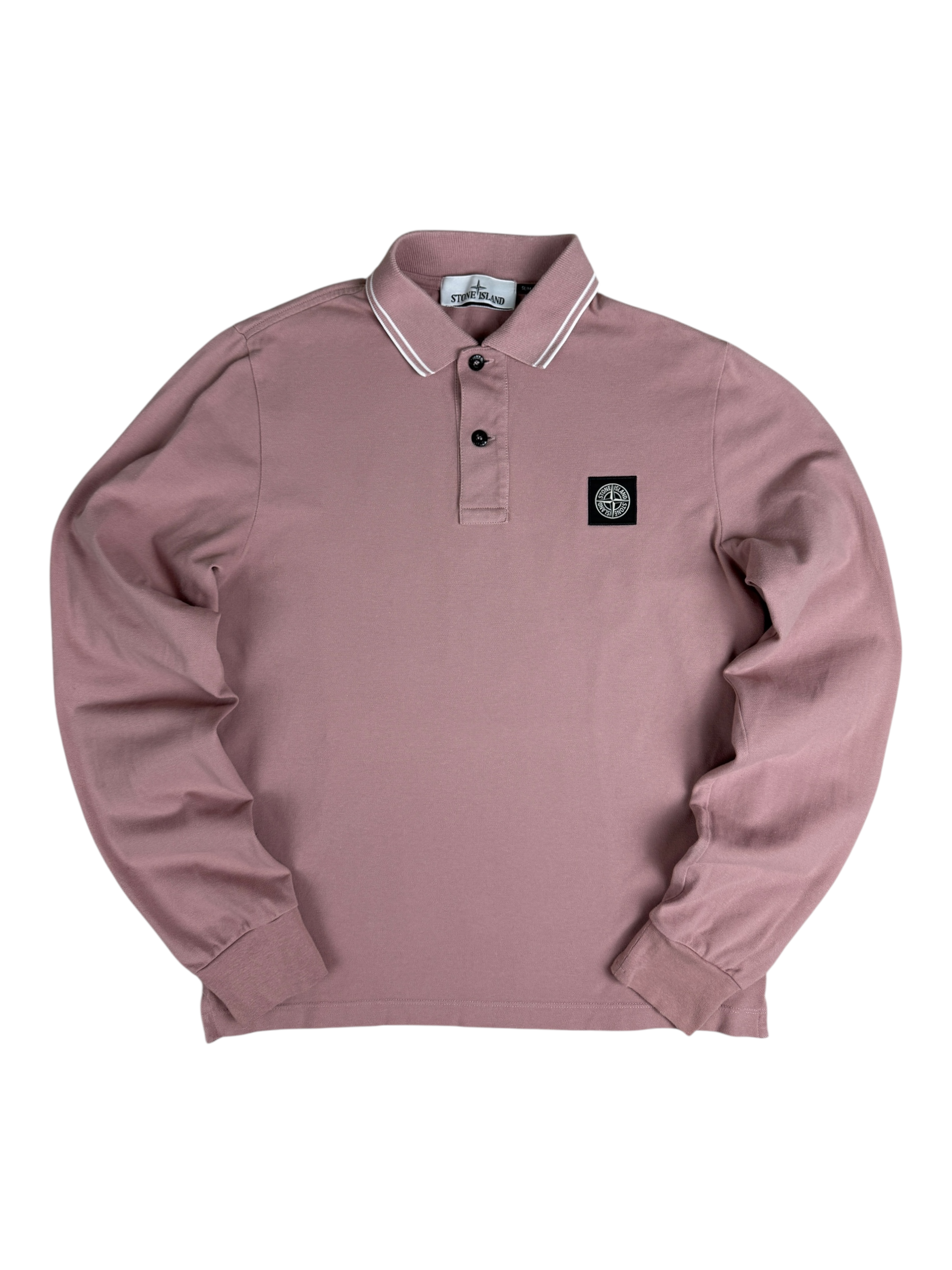 Polo Stone Island rose taille S - Vue de face