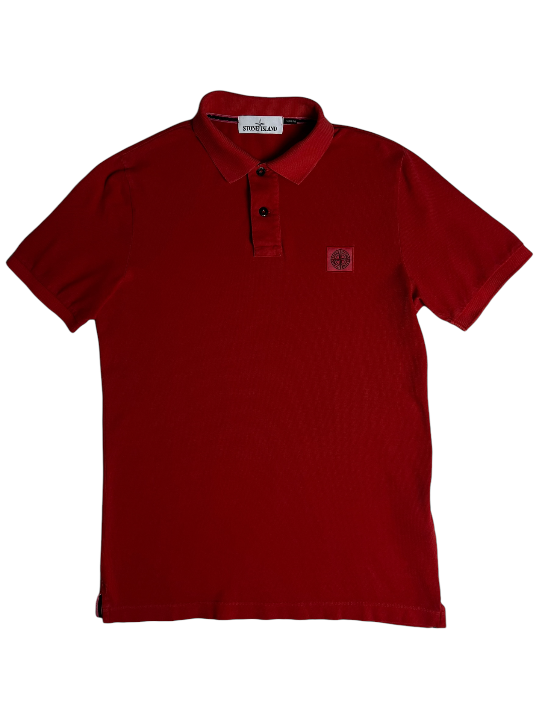 Polo Stone Island rouge taille M - Vue de face