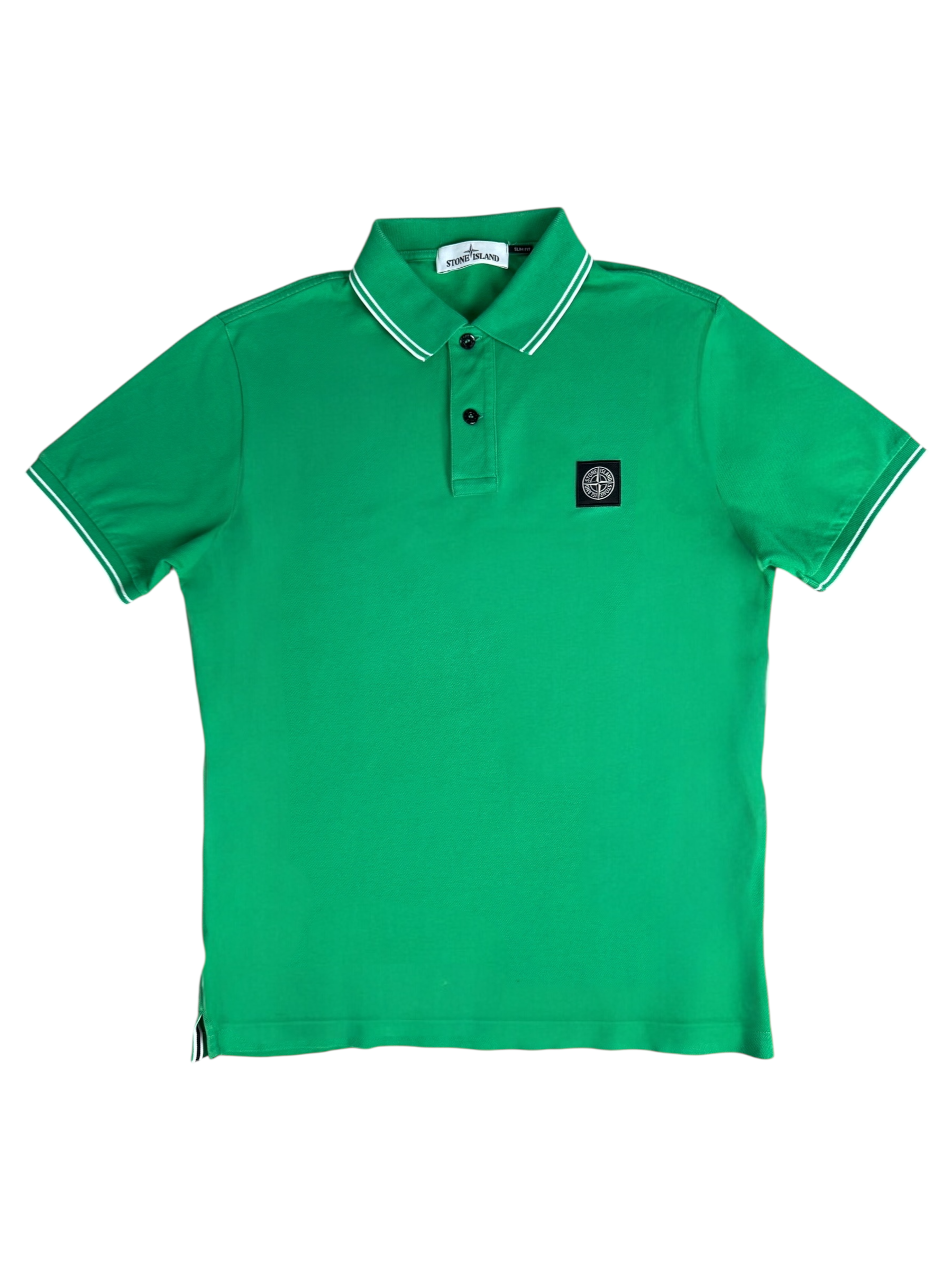 Polo Stone Island vert taille L - Vue de face