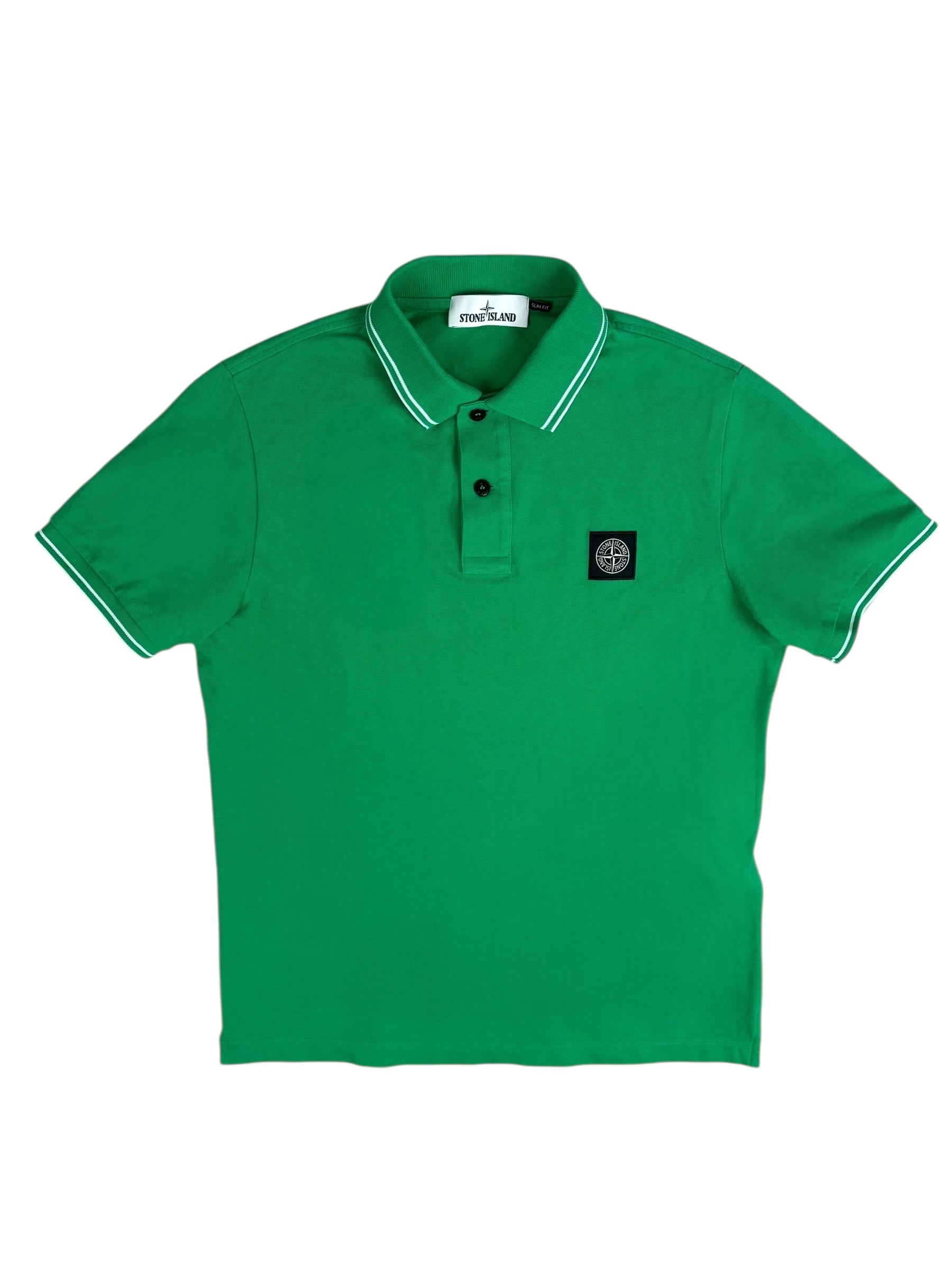 Polo Stone Island vert taille M - Vue de face
