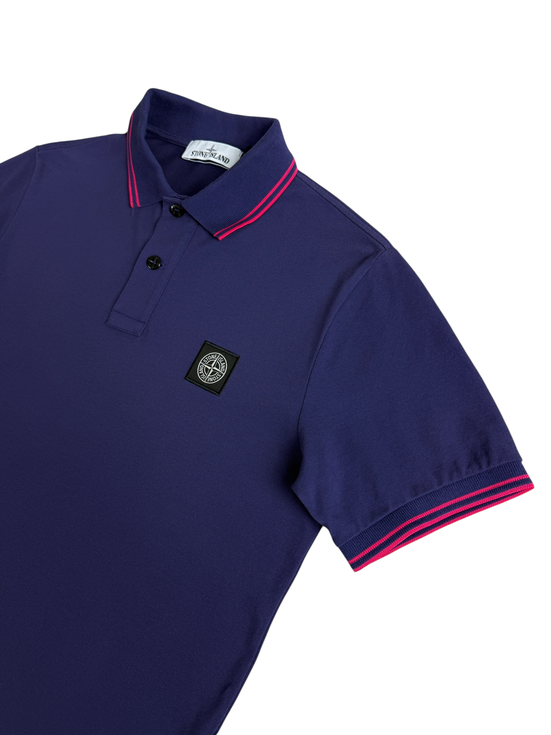Polo Stone Island violet taille M - Détail