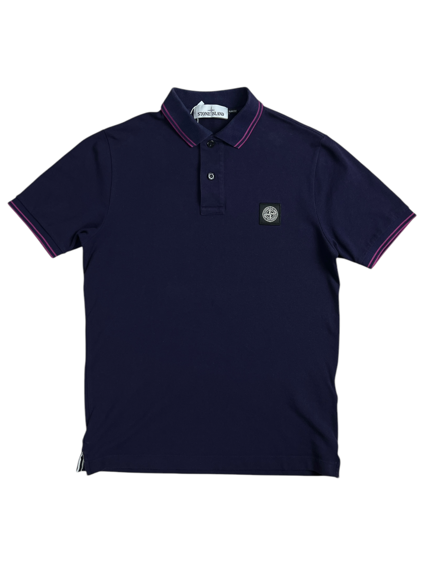 Polo Stone Island violet taille S - Vue de face