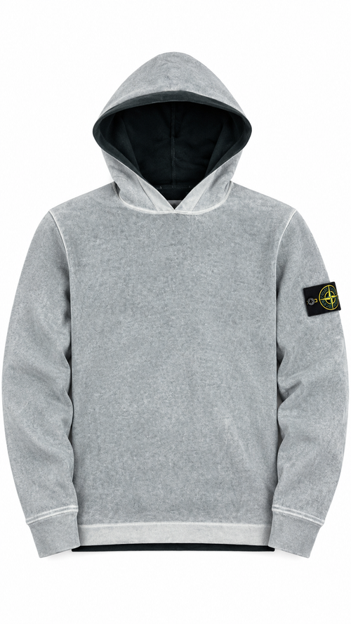 Pull à Capuche Réversible Stone Island - Gris - Taille S