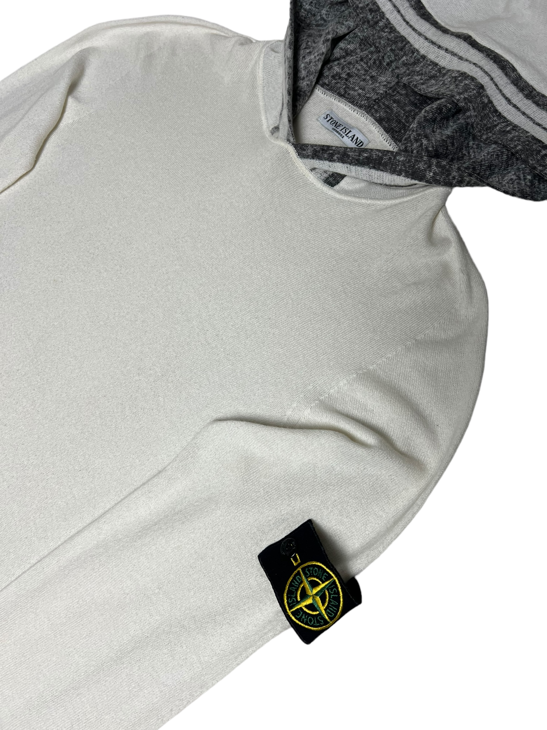Pull Stone Island blanc taille L - Vue de dos