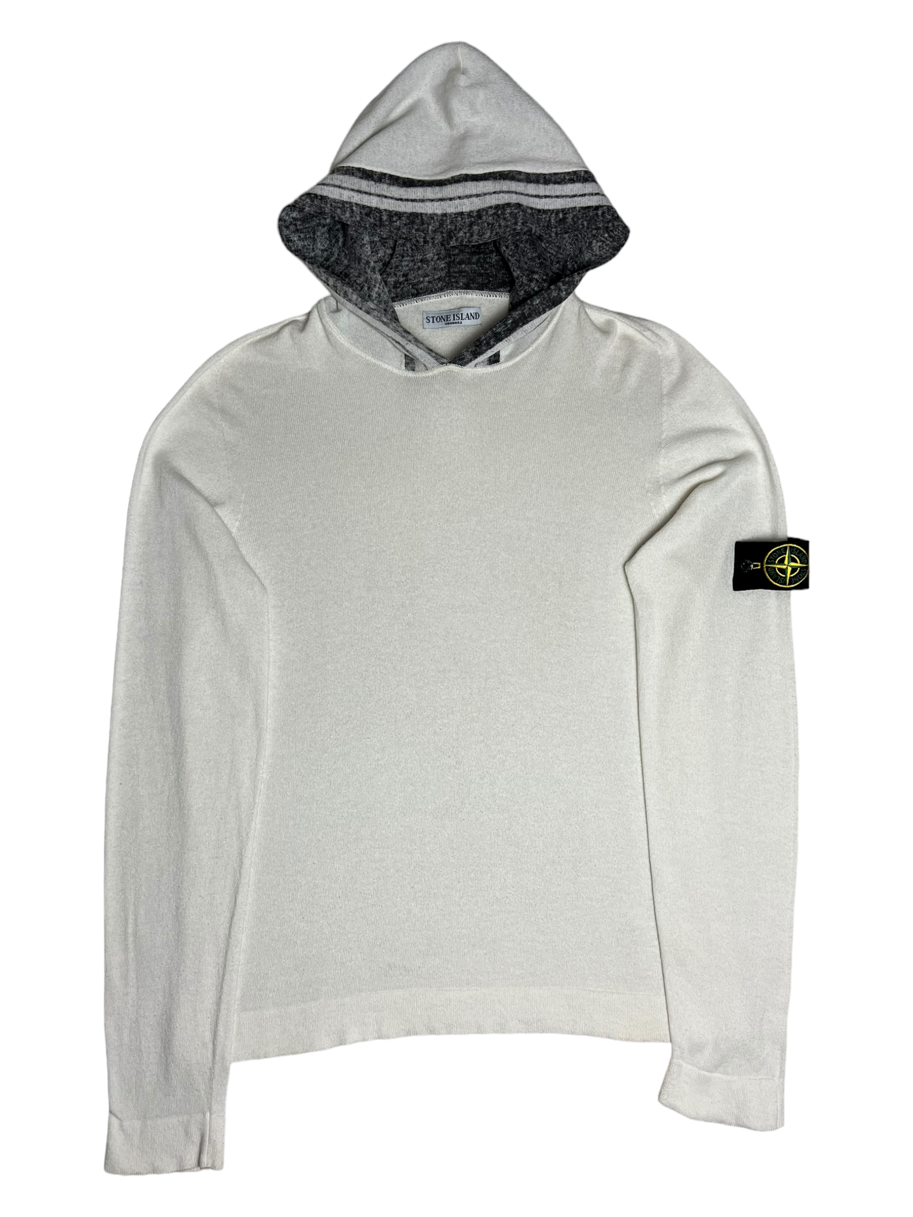Pull Stone Island blanc taille L - Vue de face