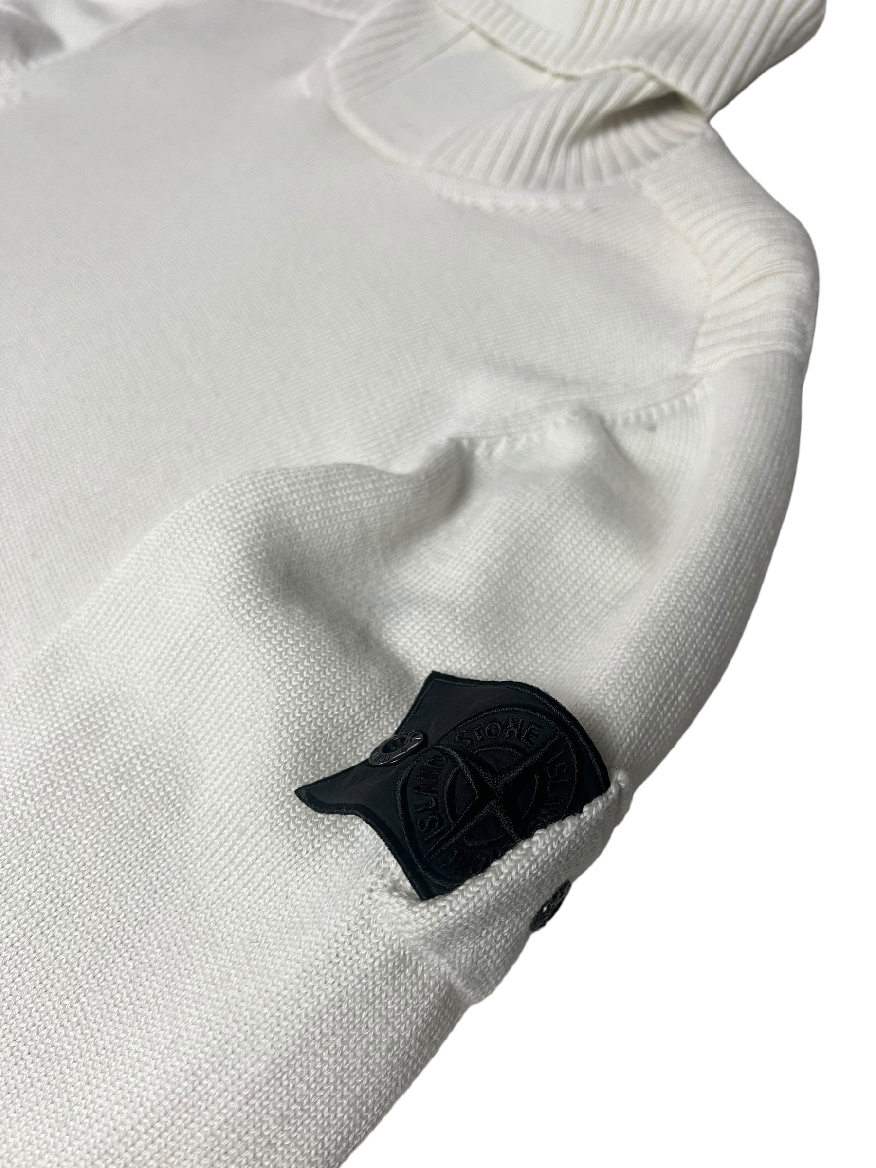 Pull Stone Island blanc taille M - Vue de dos