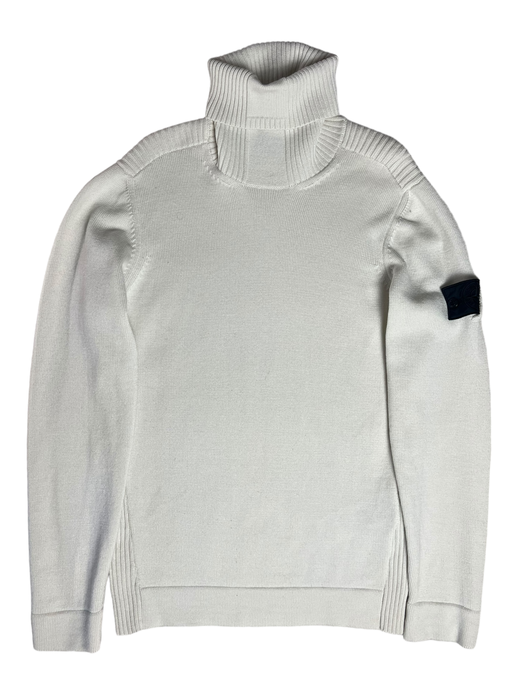 Pull Stone Island blanc taille M - Vue de face