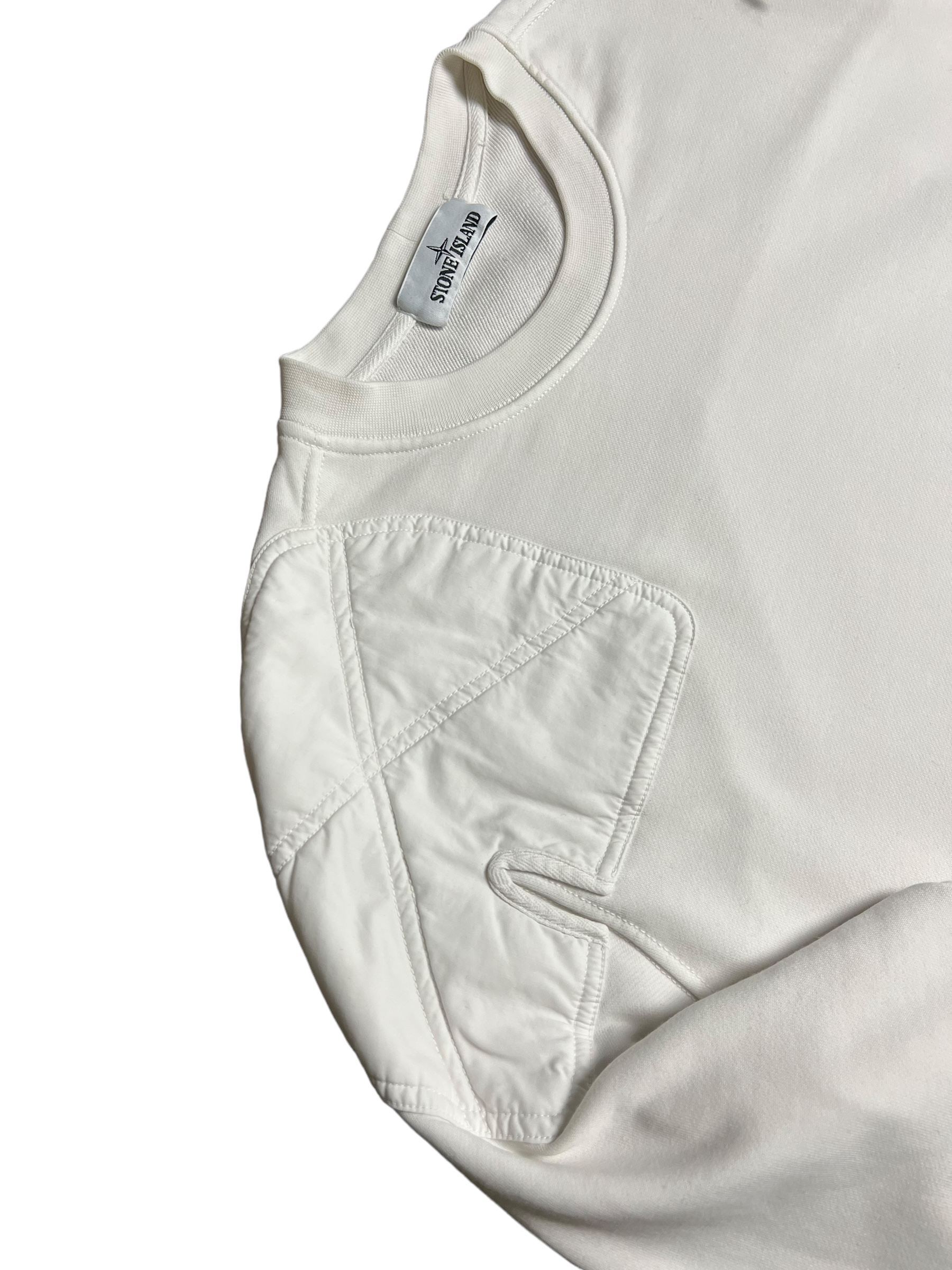 Pull Stone Island blanc taille XL - Détail