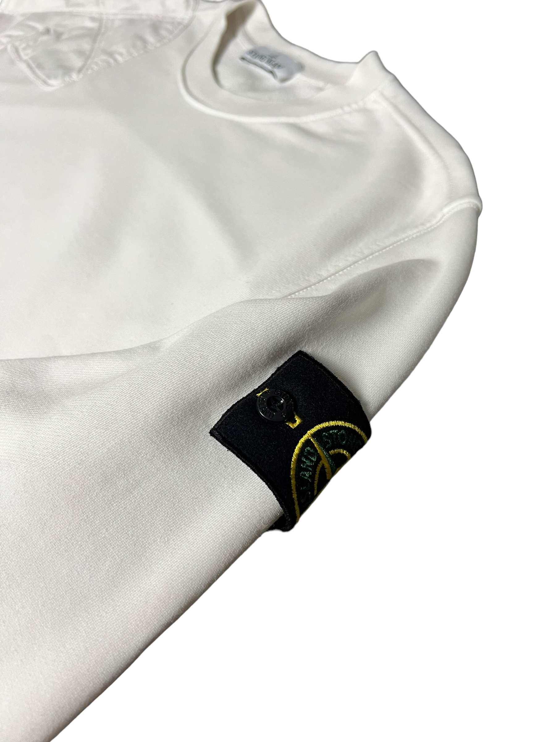Pull Stone Island blanc taille XL - Vue de dos