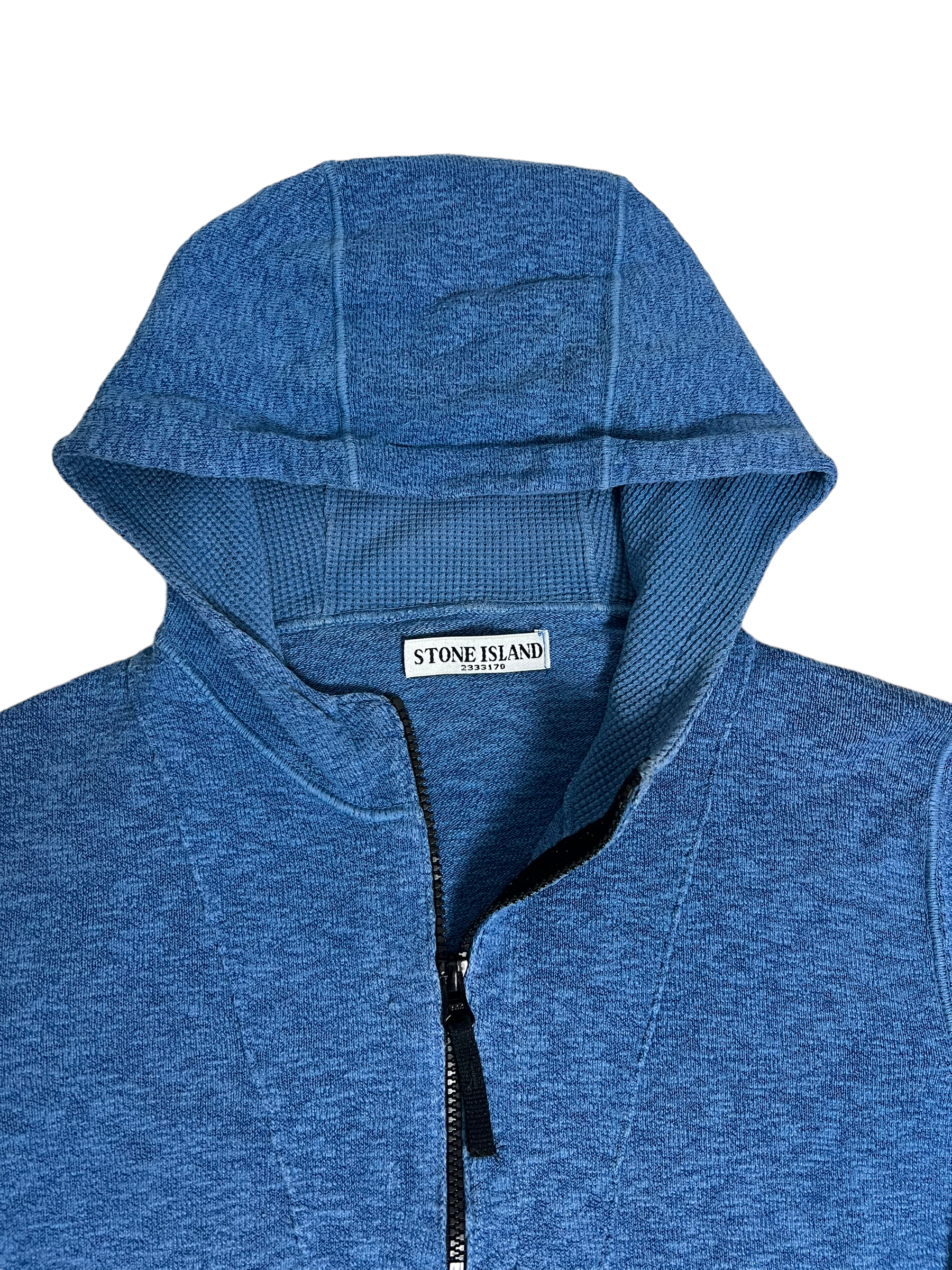 Pull Stone Island bleu taille L - Logo et étiquette
