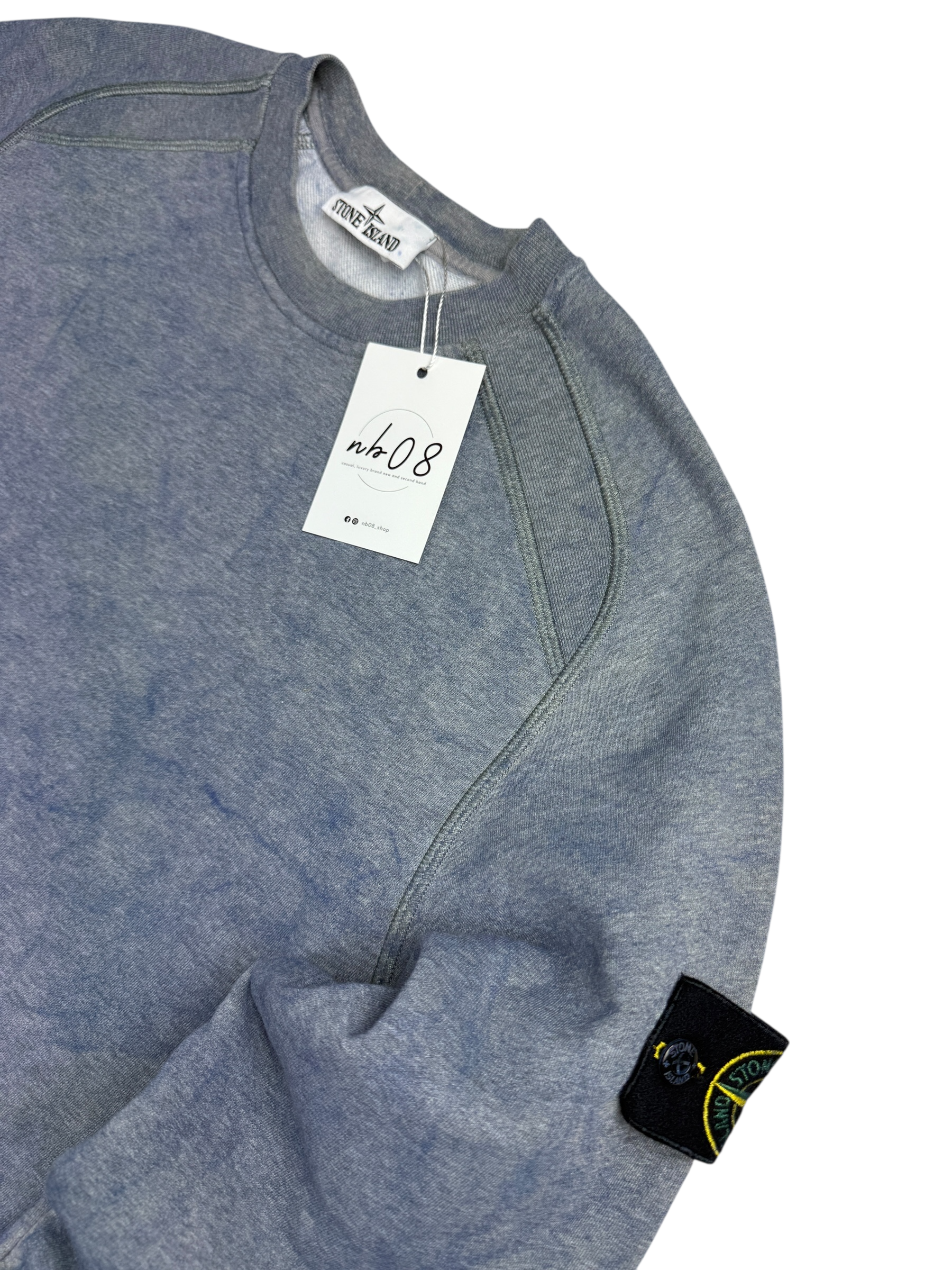 Pull Stone Island bleu taille M - Détail