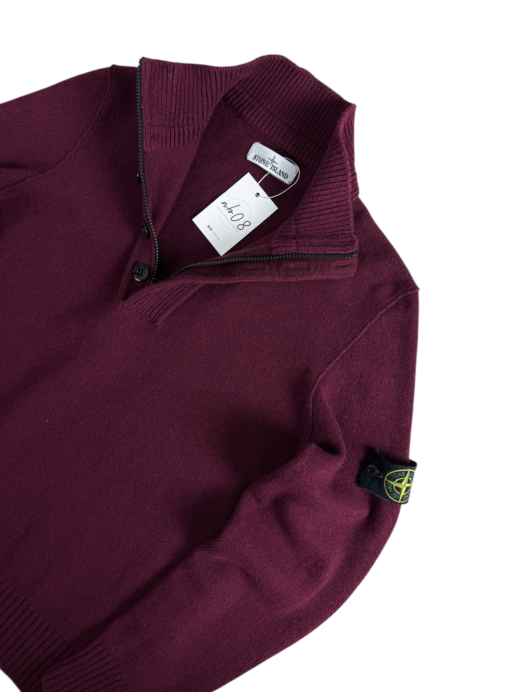 Pull Stone Island bordeaux taille L - Vue de dos