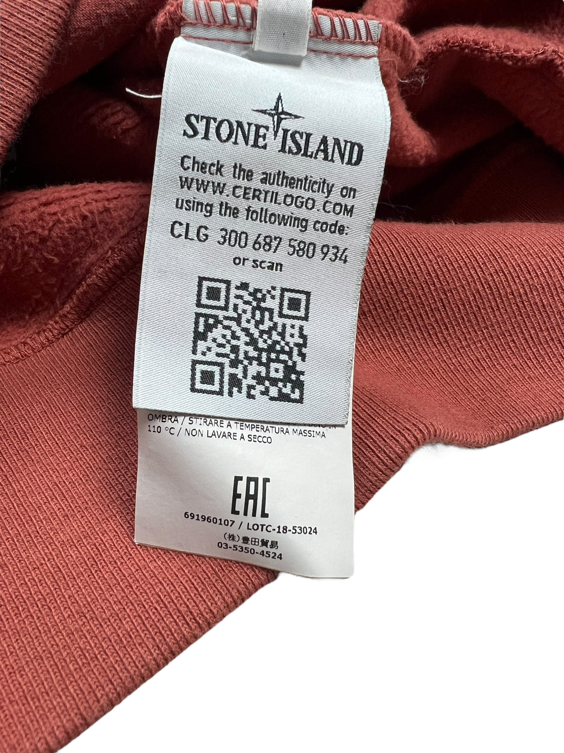 Pull Stone Island corail taille L - Vue côté