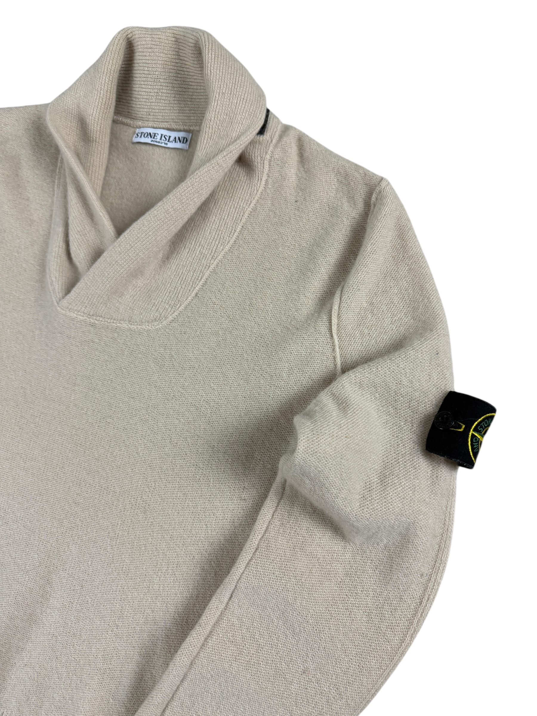 Pull Stone Island crème taille L - Détail