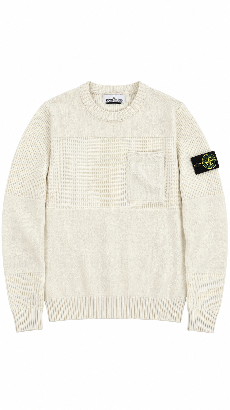 Pull en Laine Stone Island écru taille S, seconde main authentifiée NB08 — vue 1