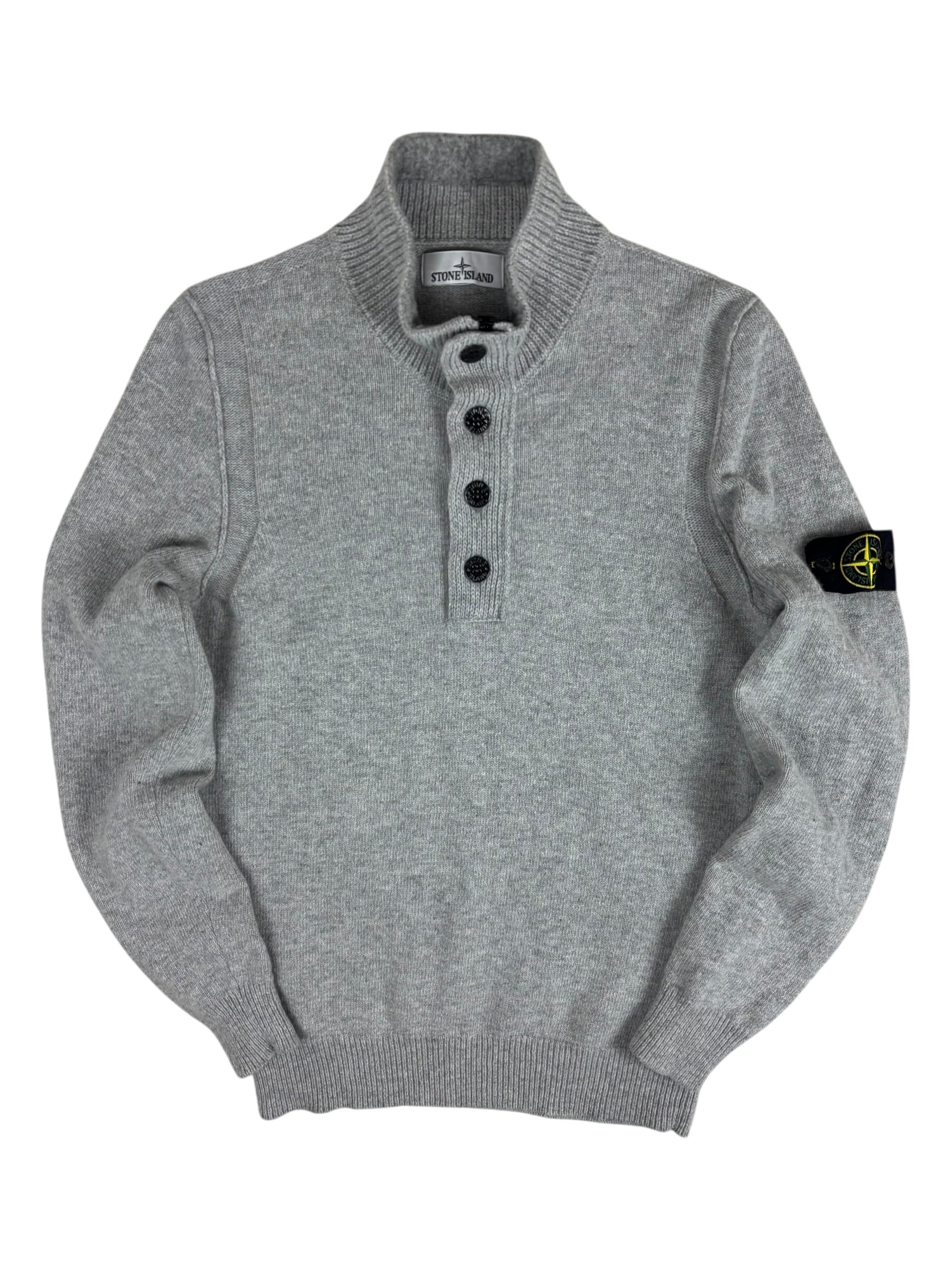 Pull Stone Island gris taille L - Vue de face