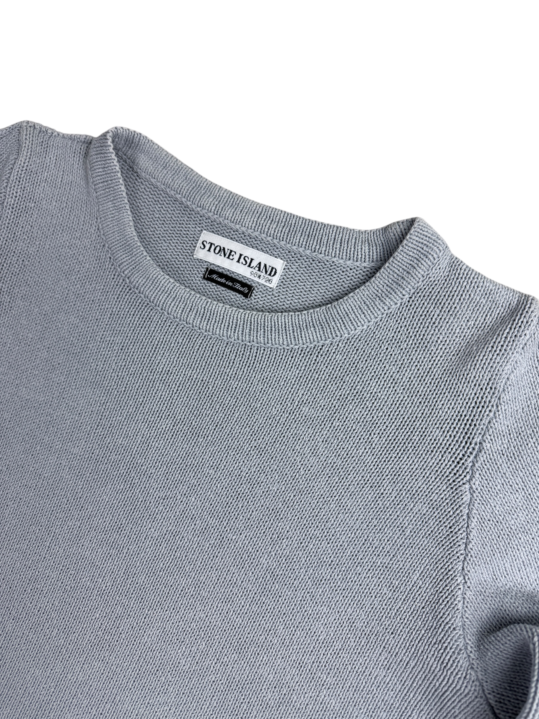 Pull Stone Island gris taille M - Logo et étiquette