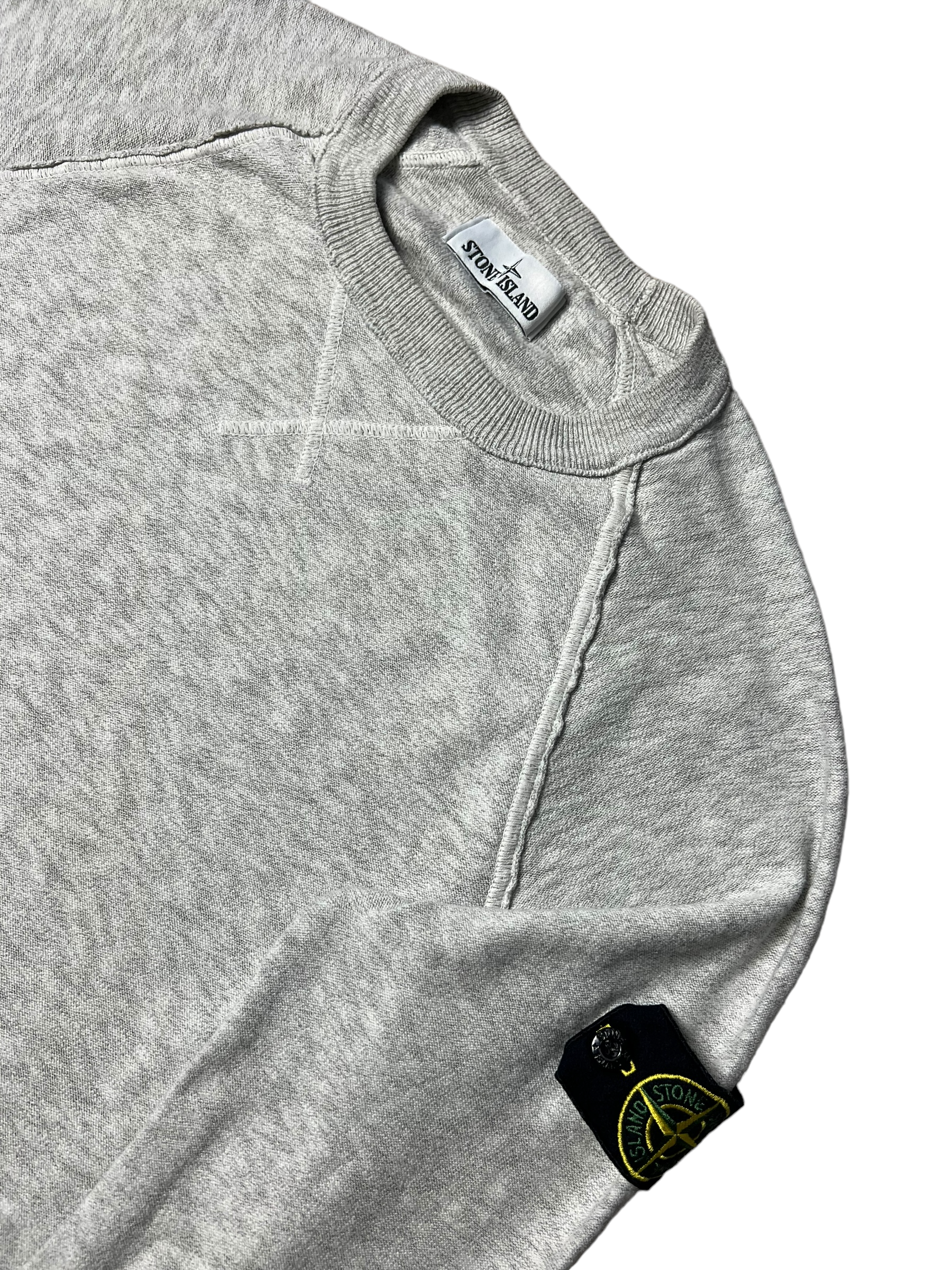 Pull Stone Island gris taille XL - Vue de dos