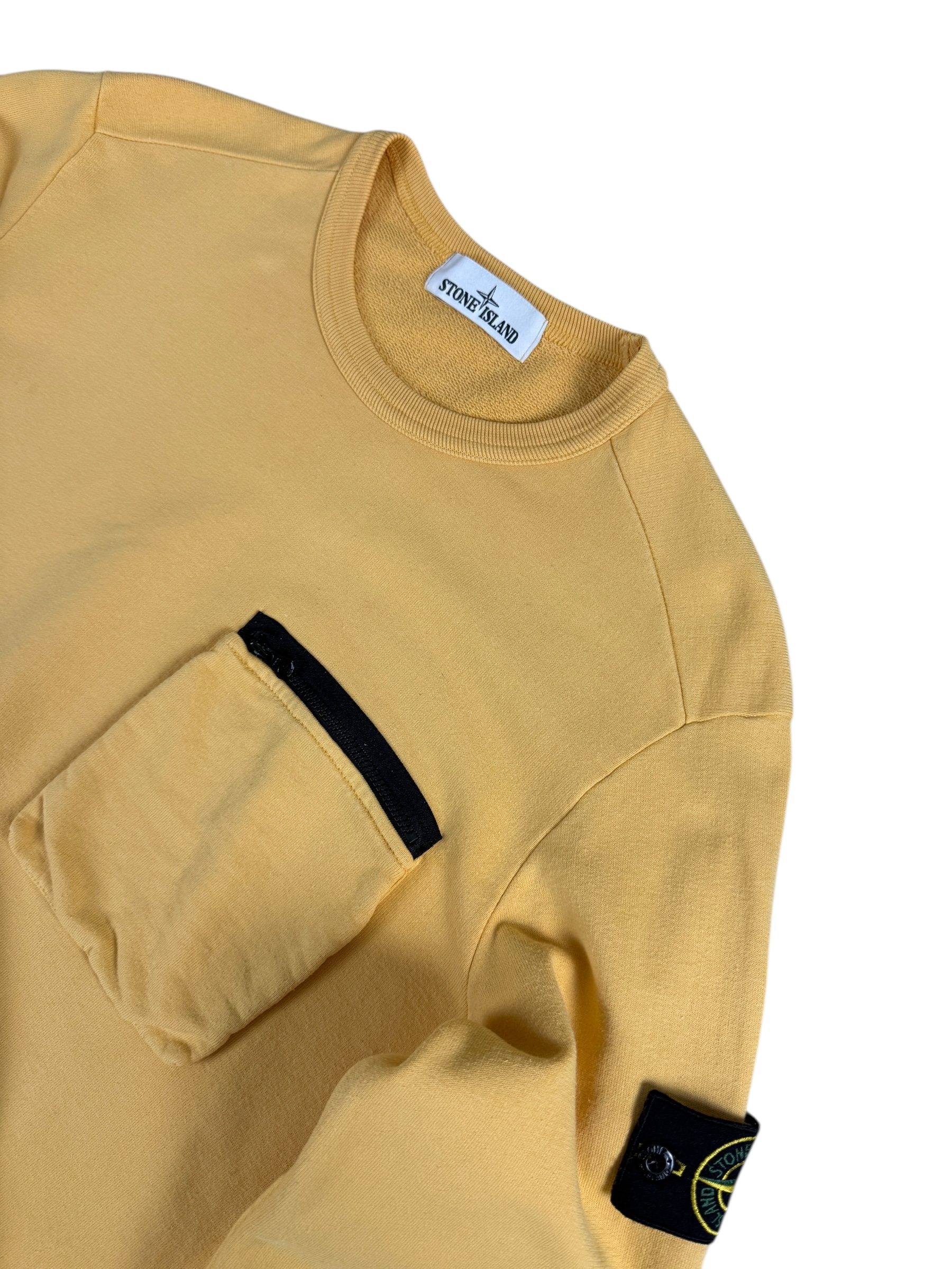 Pull Stone Island jaune taille M - Vue de dos