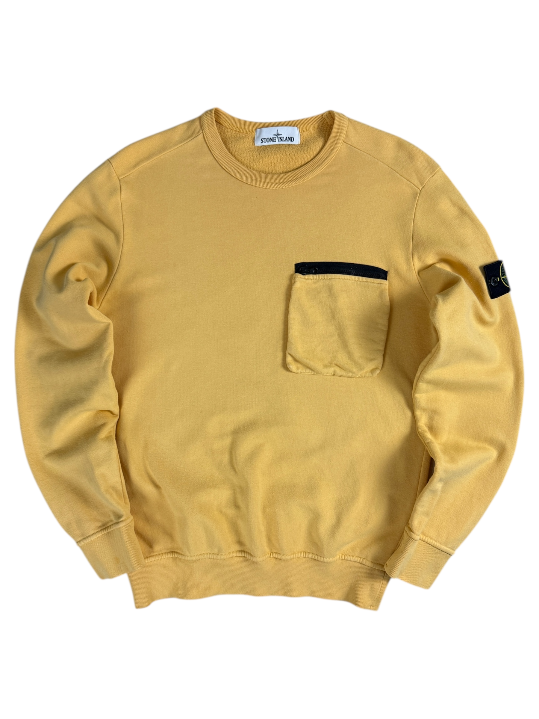 Pull Stone Island jaune taille M - Vue de face