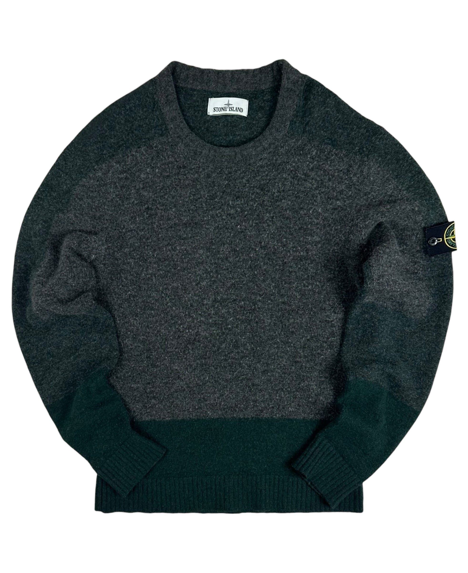 Pull Stone Island kaki / gris taille L - Vue de face