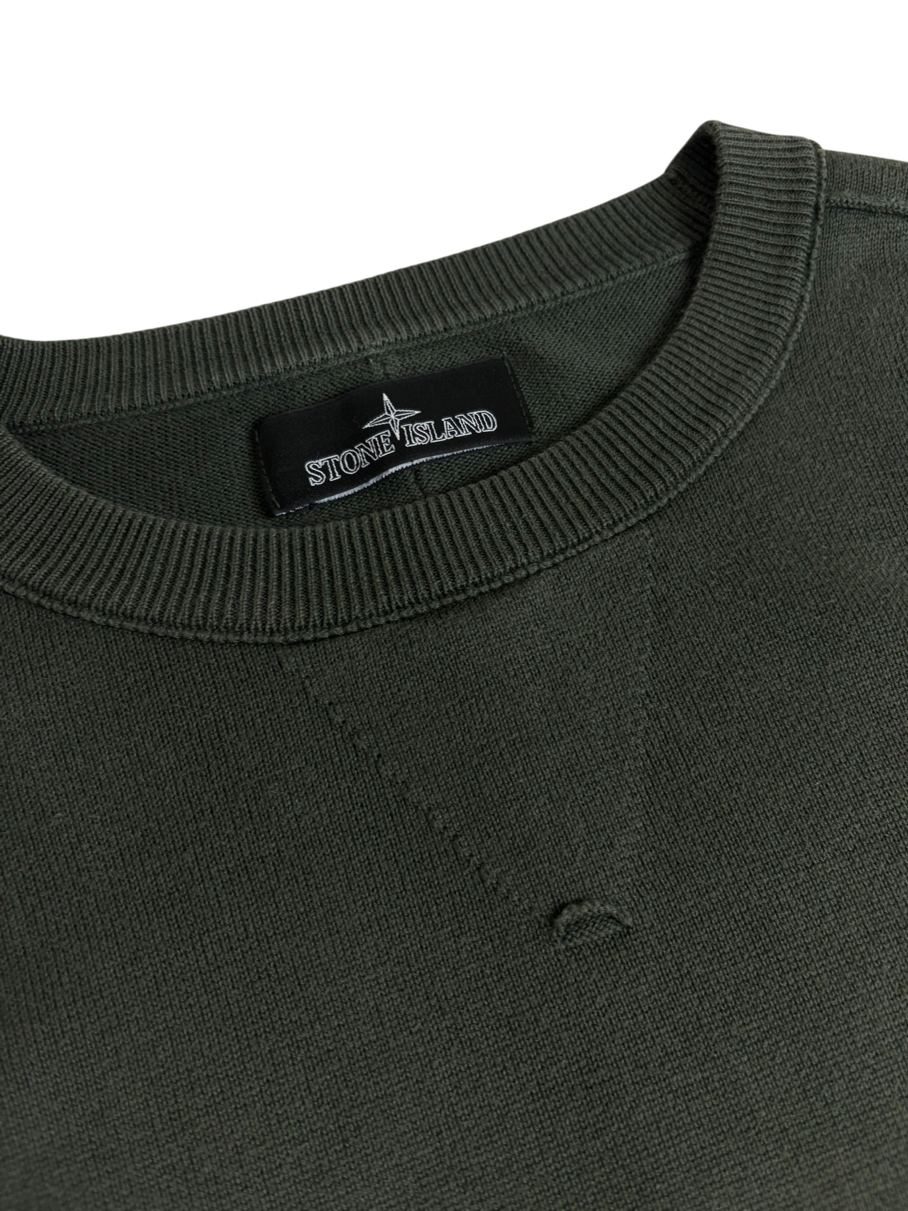 Pull Stone Island kaki taille M - Détail