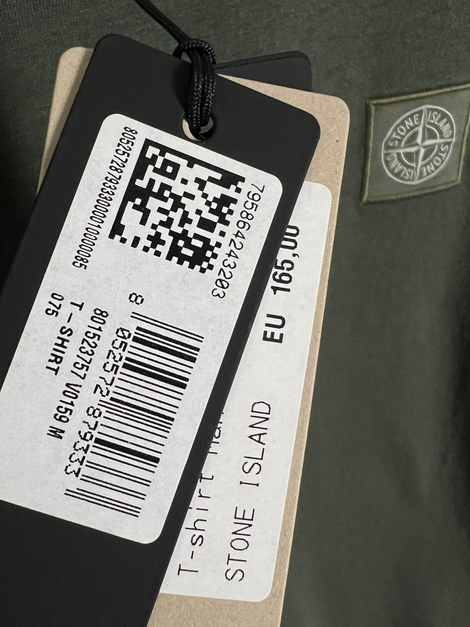 Pull Stone Island kaki taille M - Logo et étiquette