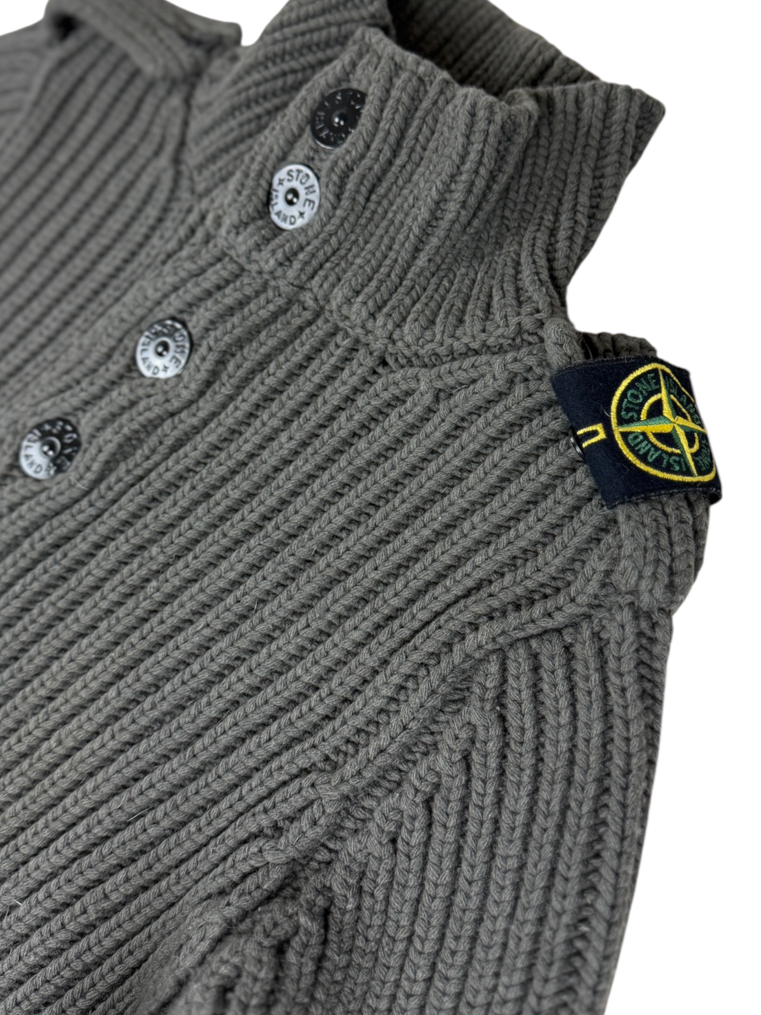 Pull Stone Island kaki taille S - Vue de dos