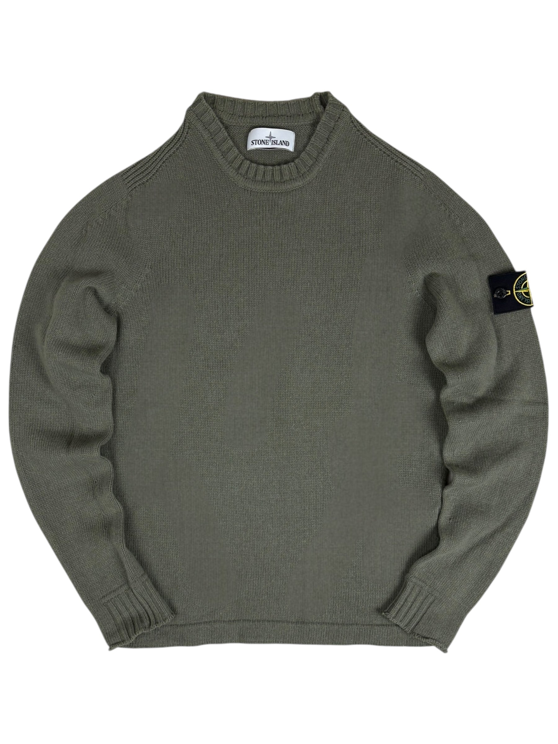 Pull Stone Island kaki taille S - Vue de face