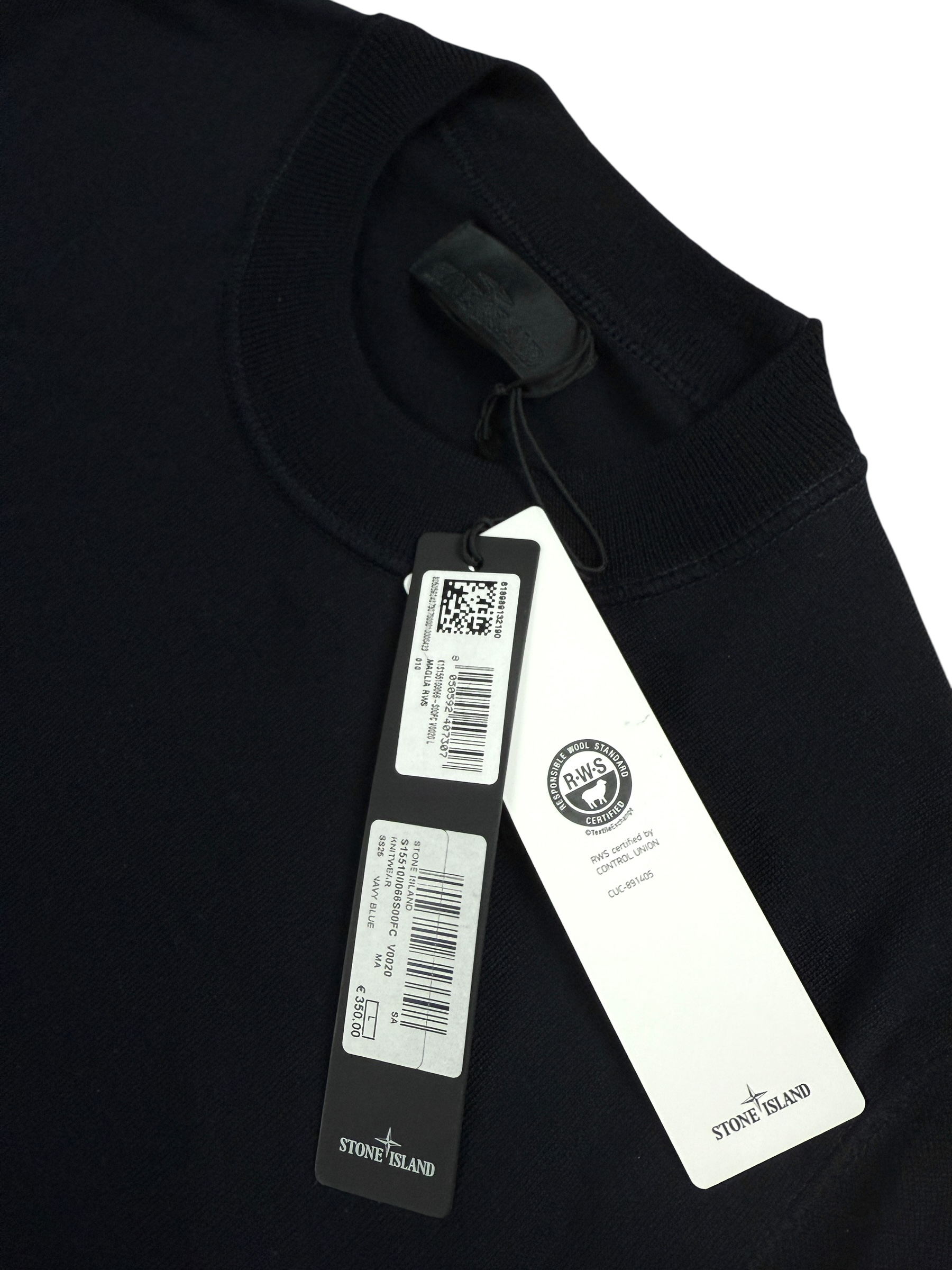 Pull Stone Island marine taille L - Logo et étiquette