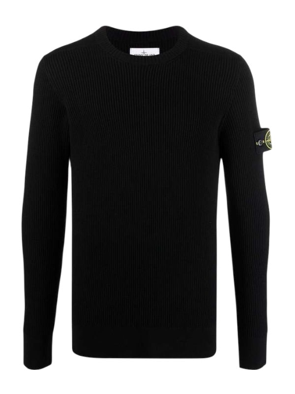 Pull Stone Island noir taille L - Vue de face