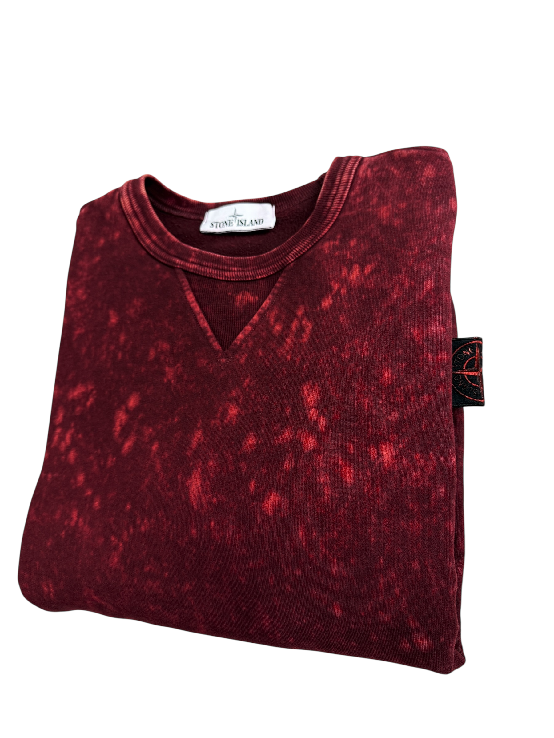Pull Stone Island rouge taille M - Vue de dos