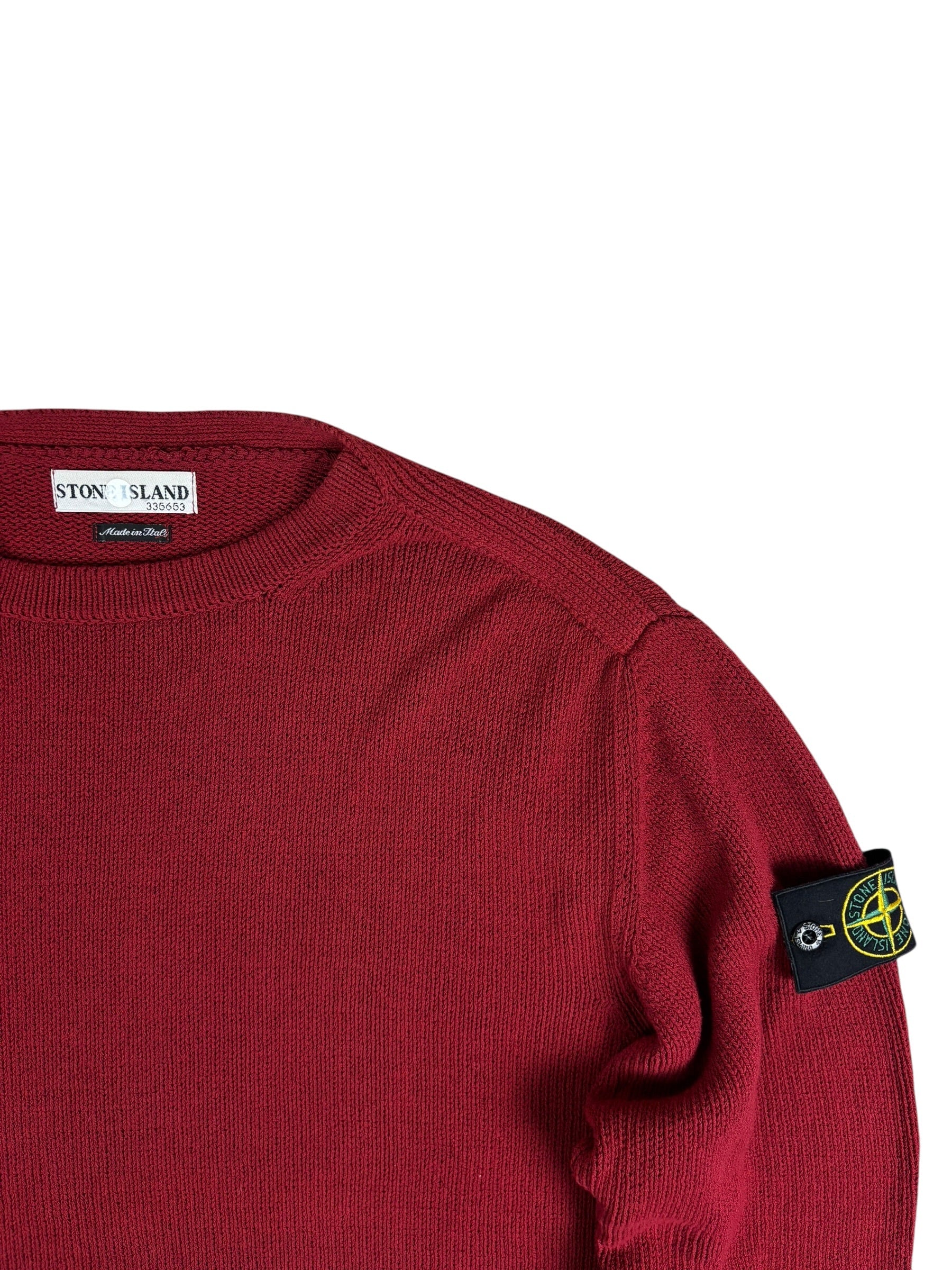 Pull Stone Island rouge taille XL - Vue de dos