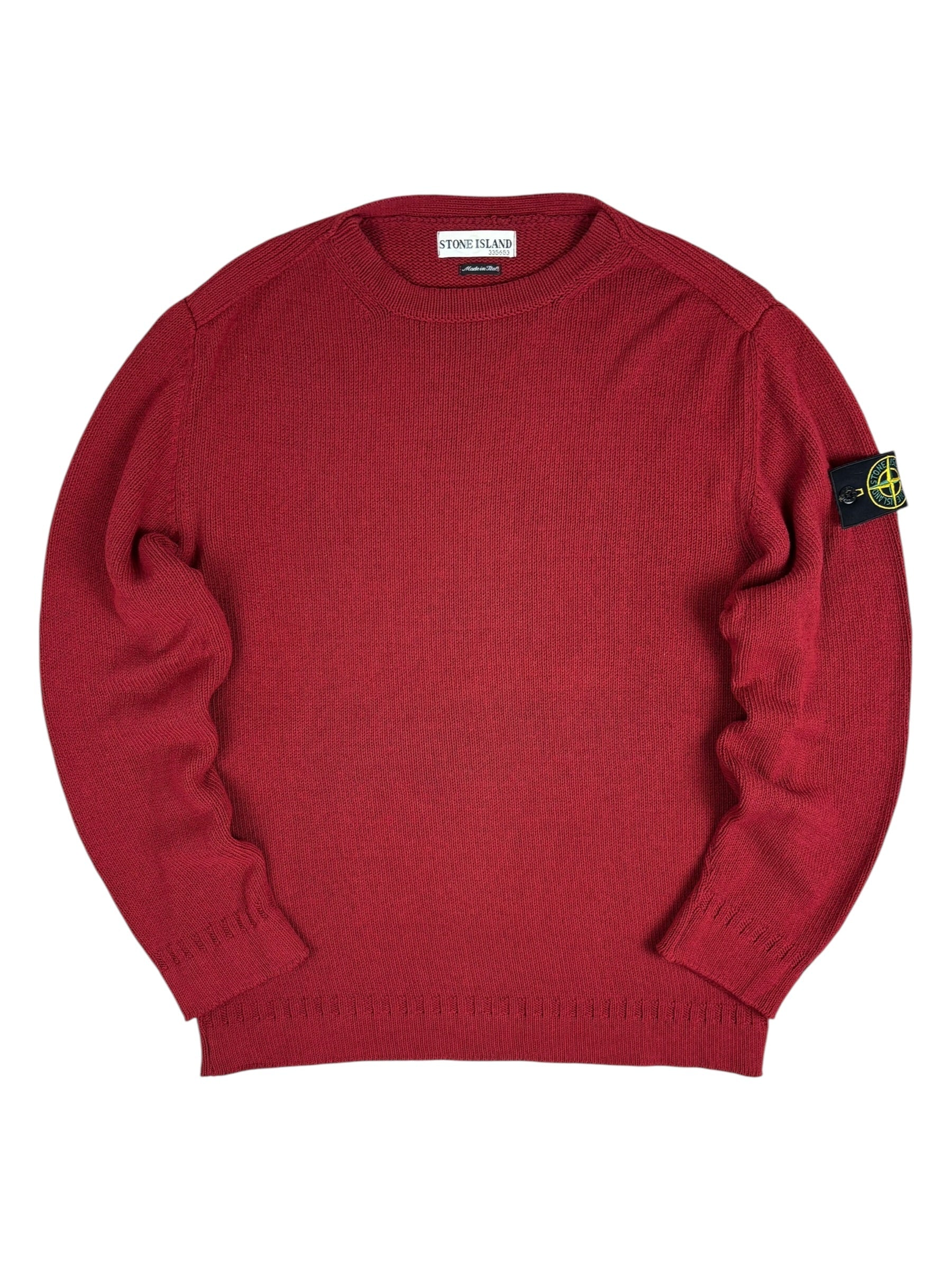 Pull Stone Island rouge taille XL - Vue de face