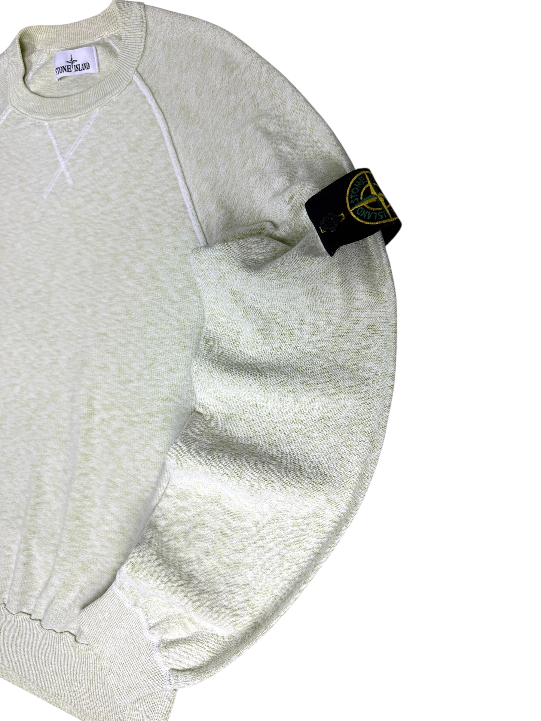 Pull Stone Island vert pastel taille M - Détail