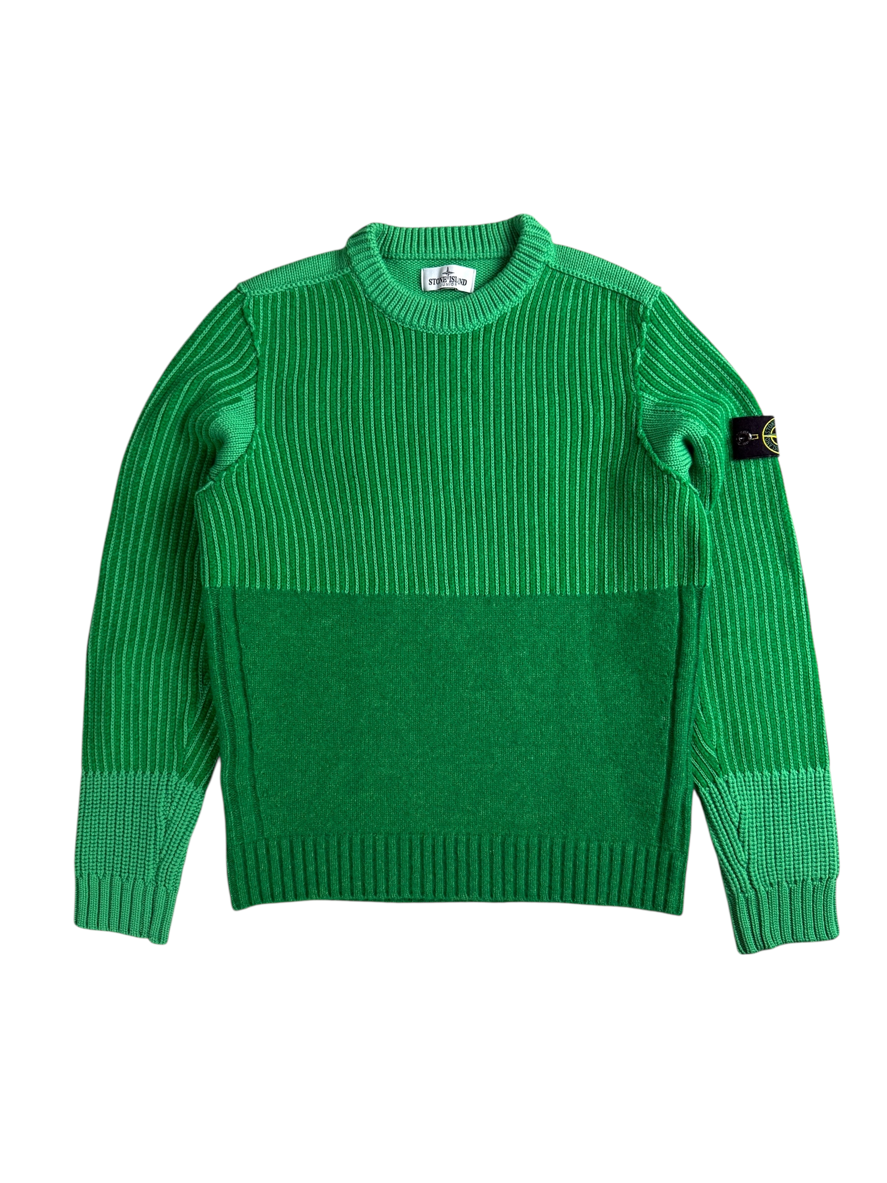 Pull Stone Island vert taille 12 ans - Vue de face