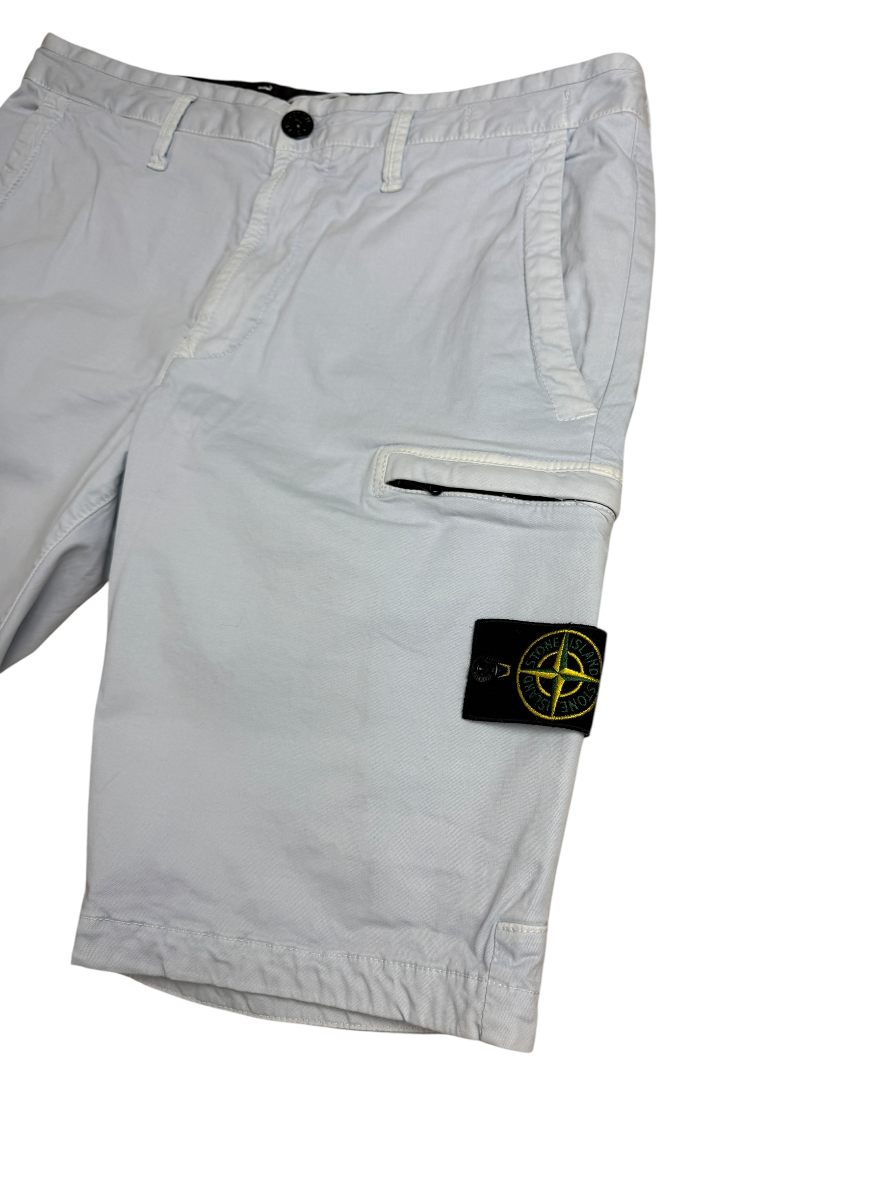 Short Stone Island bleu ciel taille W32 - Vue de dos