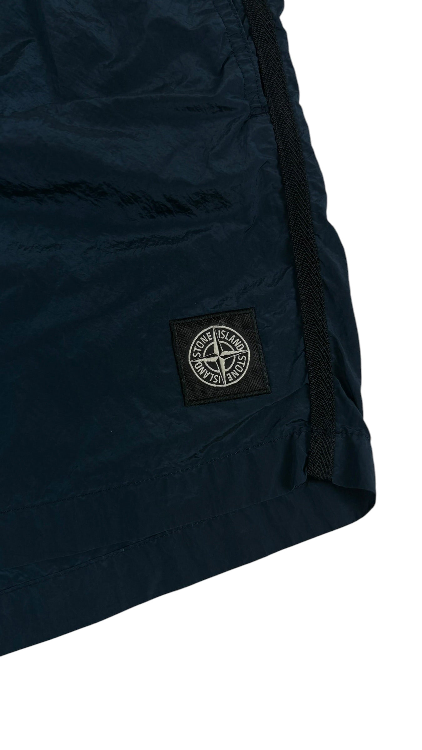 Short Stone Island bleu pétrole taille M - Détail