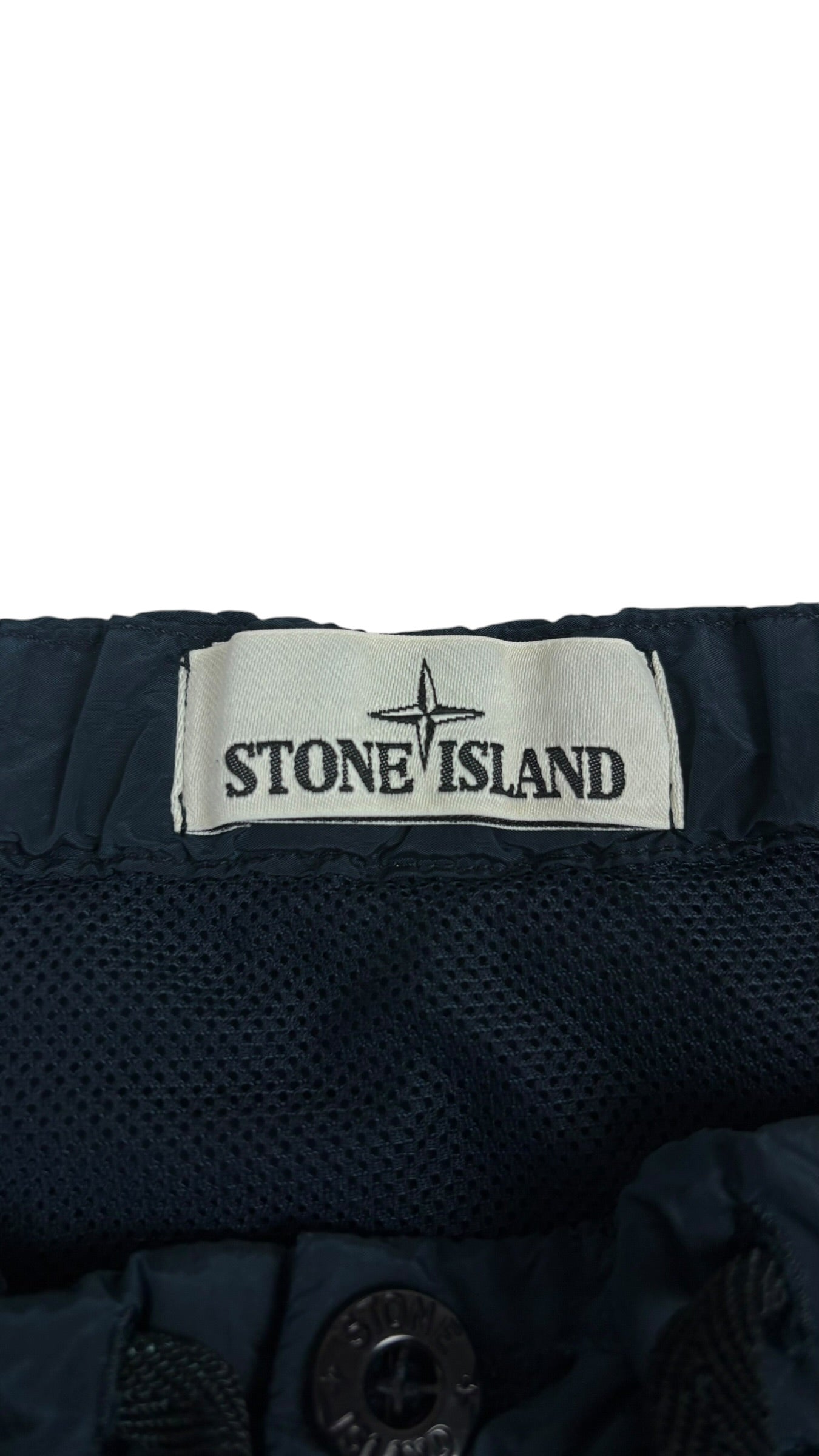 Short Stone Island bleu pétrole taille M - Logo et étiquette