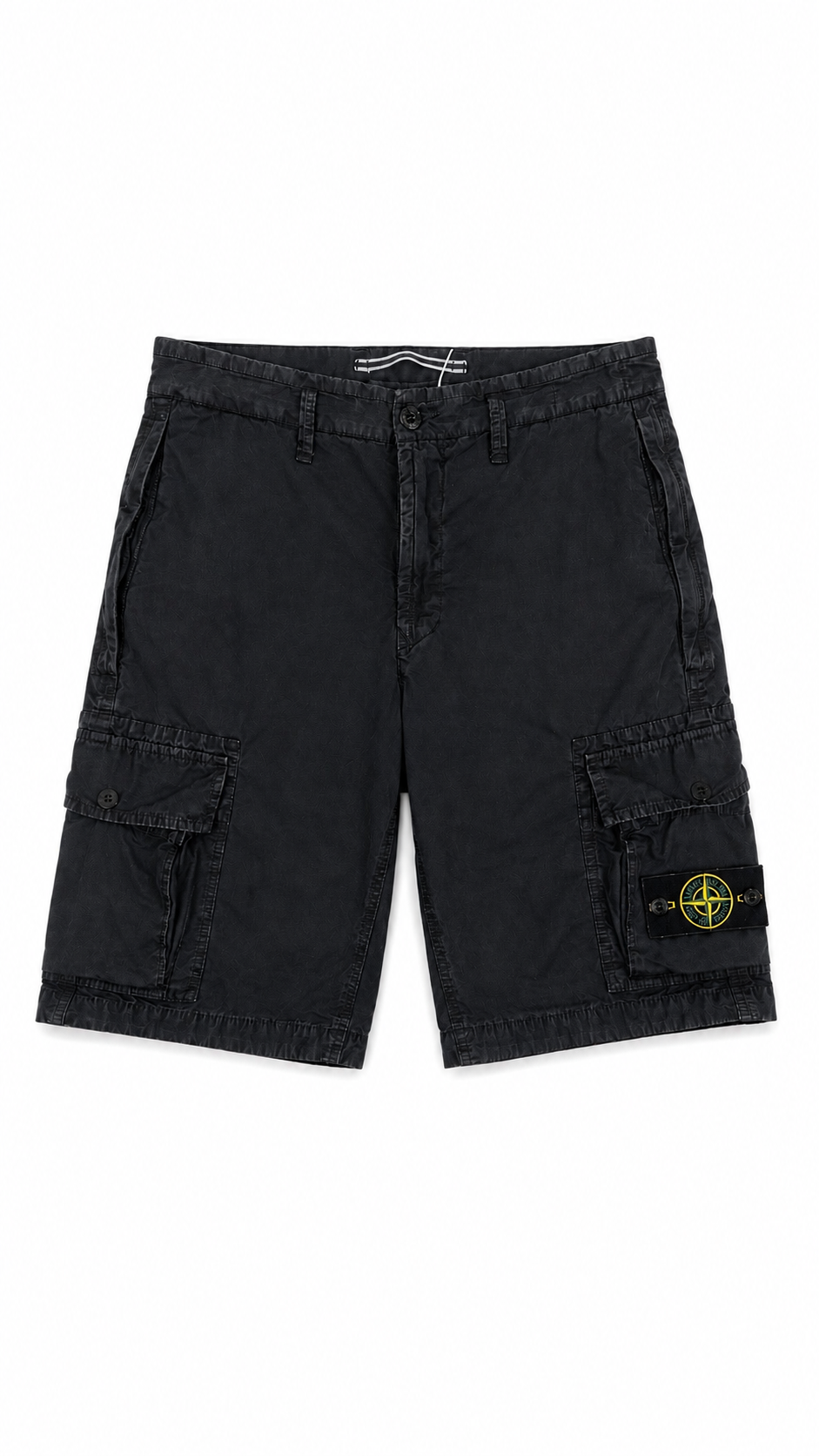 Short cargo Stone Island noir taille W31, seconde main authentifiée — vue 1