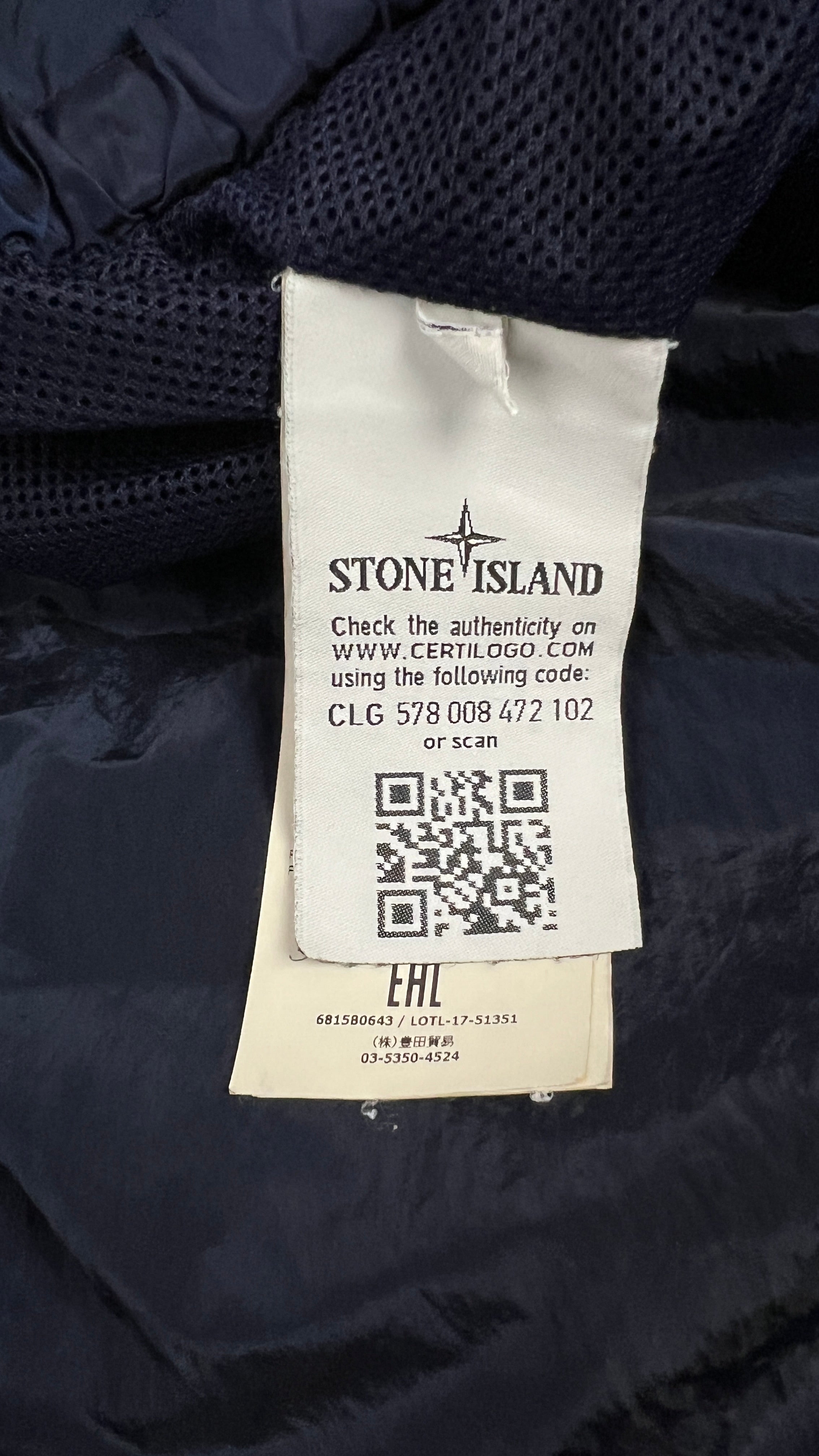 Short de bain Stone Island marine taille M, détail matière — vue 5