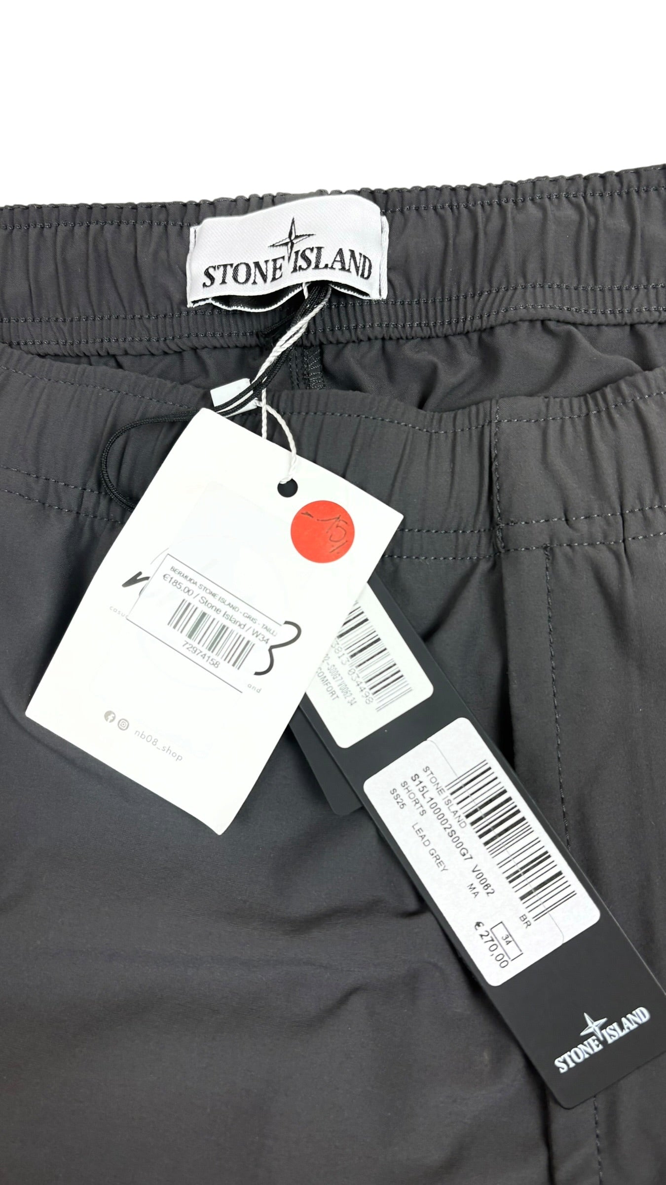 Short Stone Island gris taille W34 neuf - vue 4/5