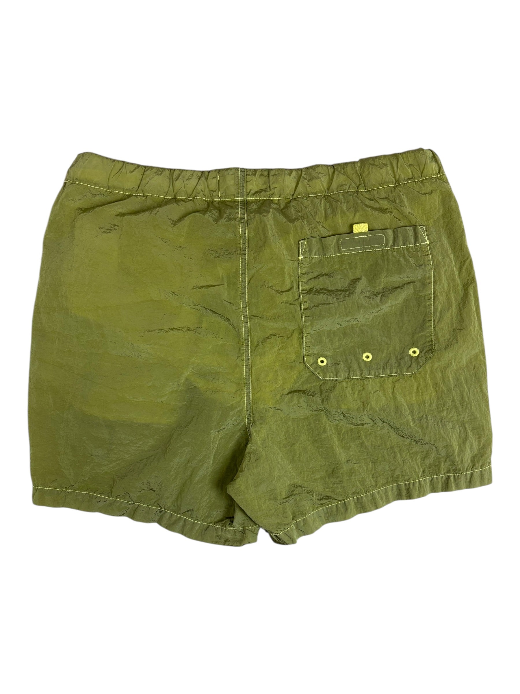 Short Stone Island jaune métallisé taille S - Vue de dos