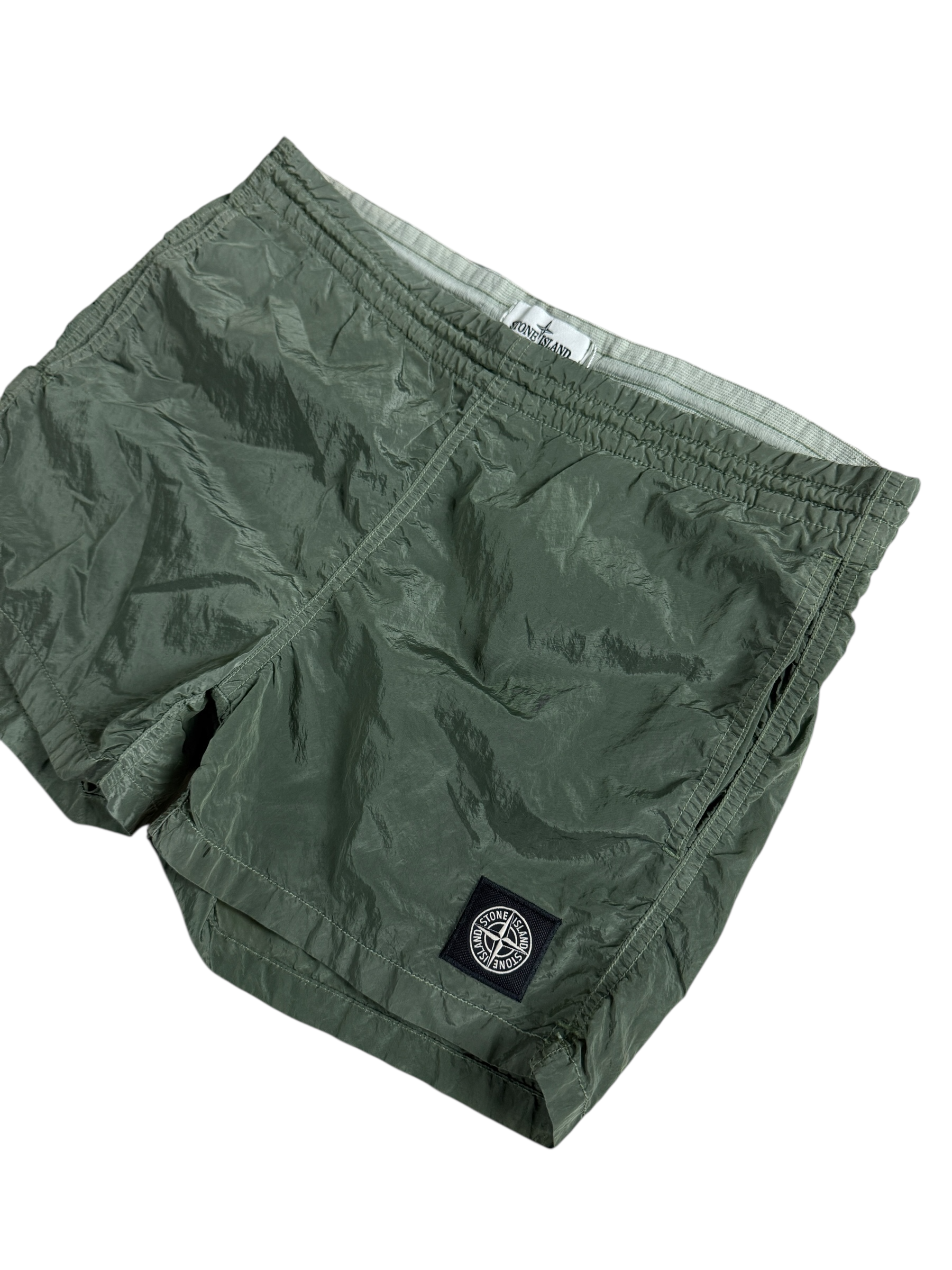 Short Stone Island kaki taille 12 ans - Vue de dos