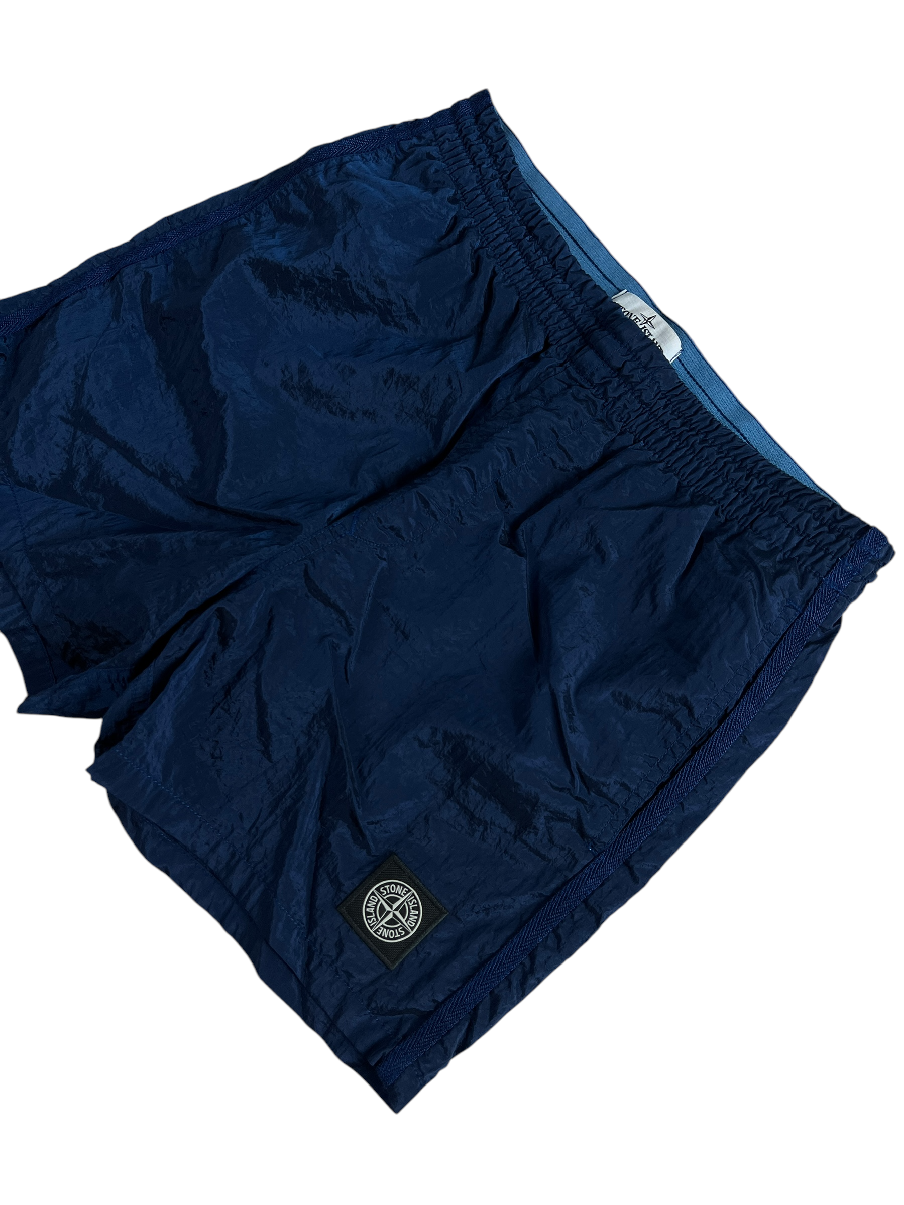 Short Stone Island marine taille 12 ans - Logo et étiquette